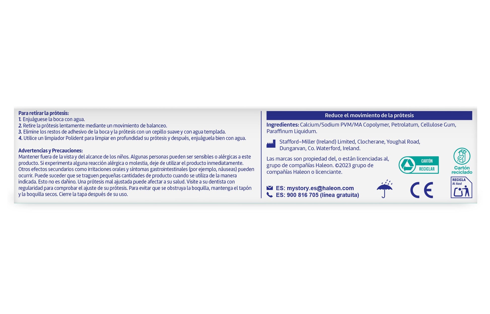 Crema adhesiva protesis s/sabor Polident 44g