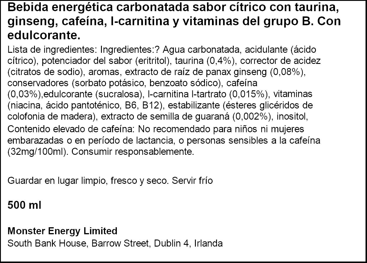 Bebida energética ultra fantasy ruby red Monster 500ml
