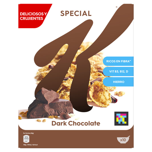 Cereal bajo en calorías c/chocolate negro Kellogg's special k 325g La Despensa