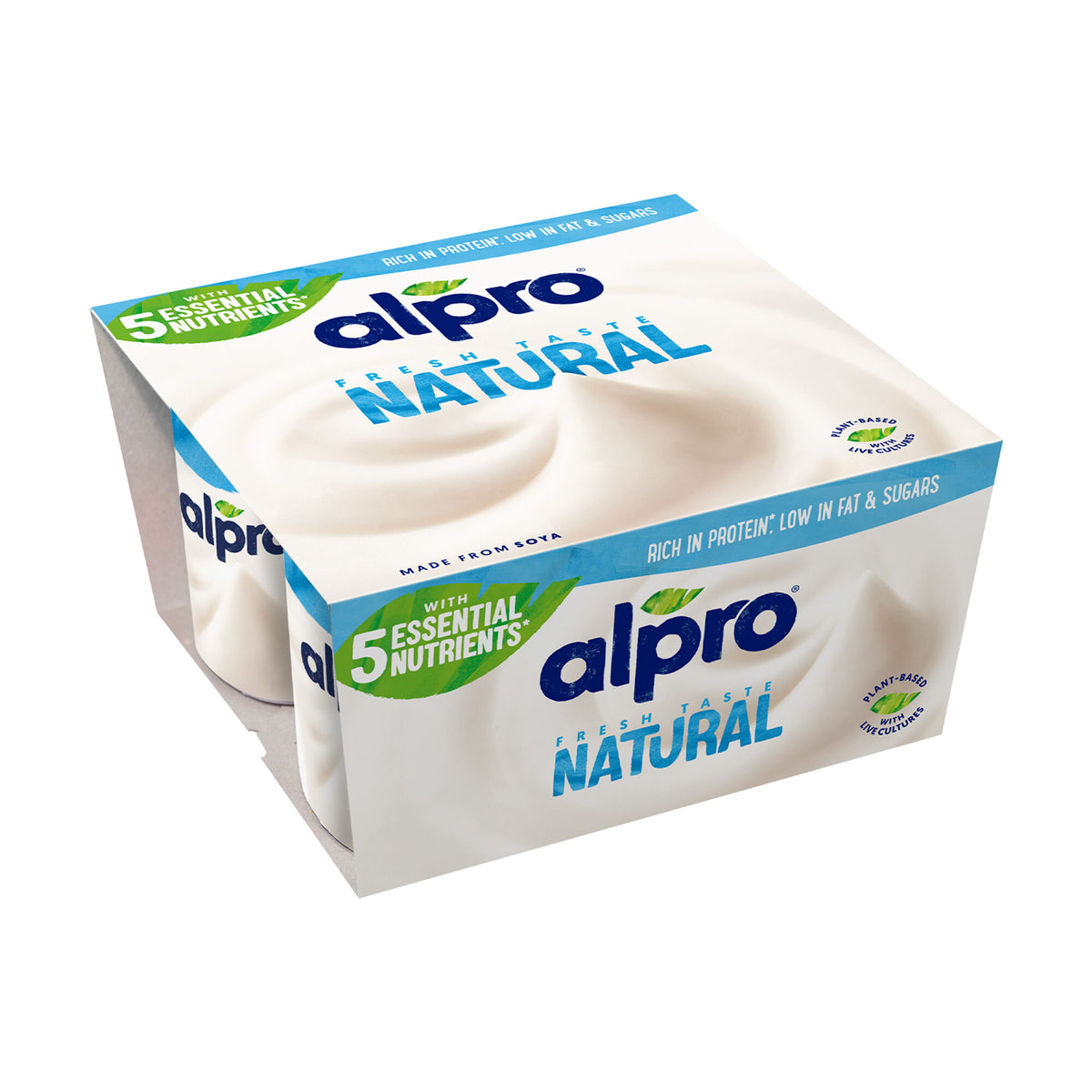 Postre vegetal natural Alpro Danone p4 125g/u