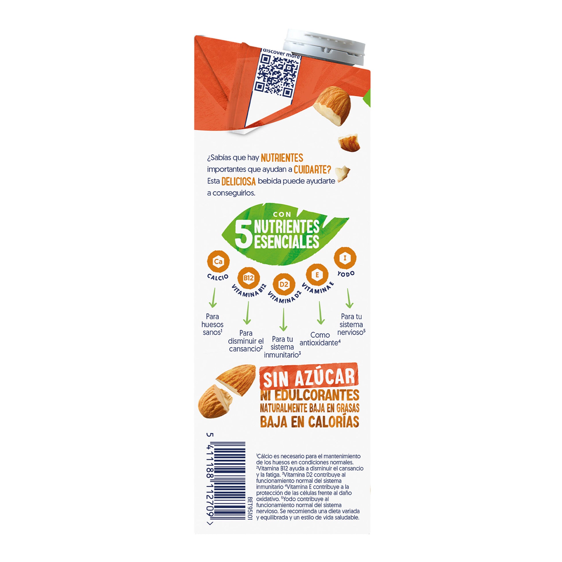 Bebida  vegetal almendra s/azucar Alpro 1l