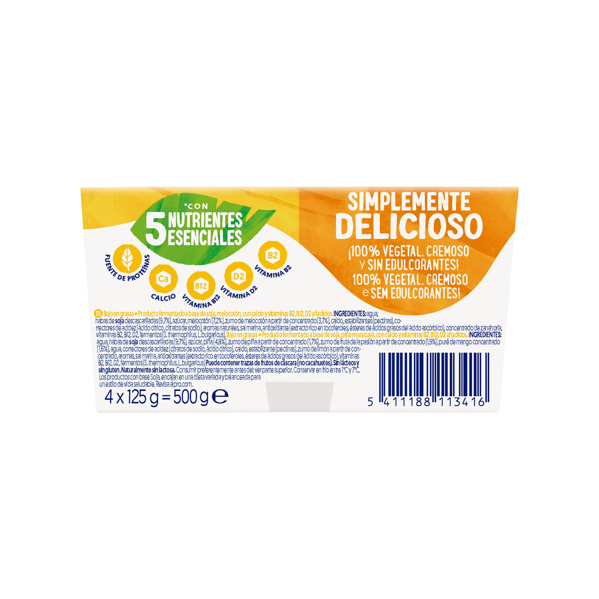 Postre vegetal melo/piña/mar Alpro p4 125g/u