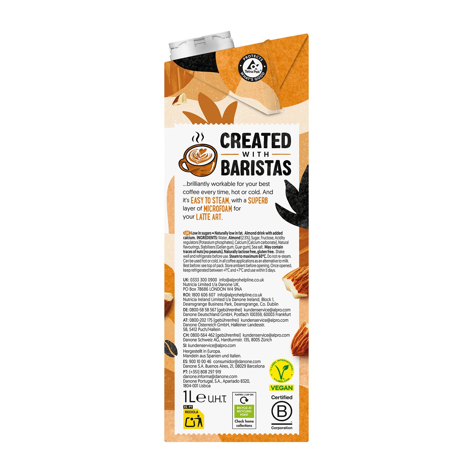 Bebida vegetal barista almendra Alpro 1 l