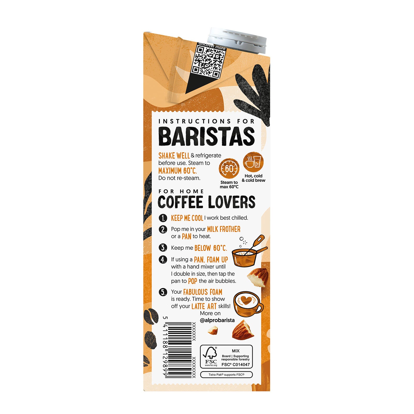Bebida vegetal barista almendra Alpro 1 l
