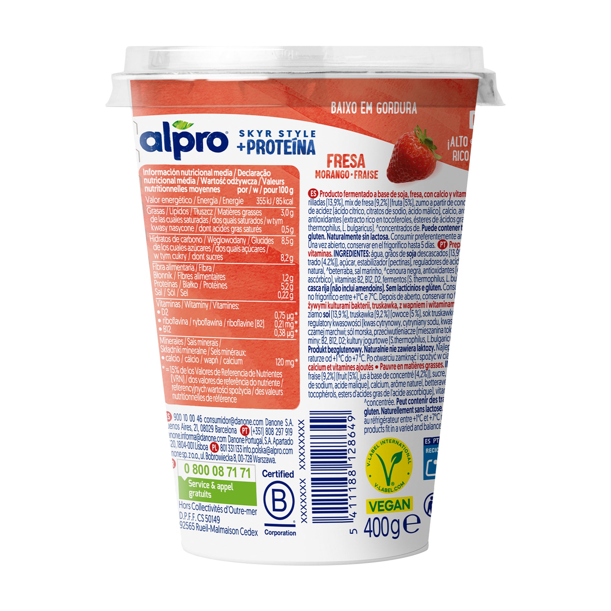 Skyr style fresa Alpro 400g