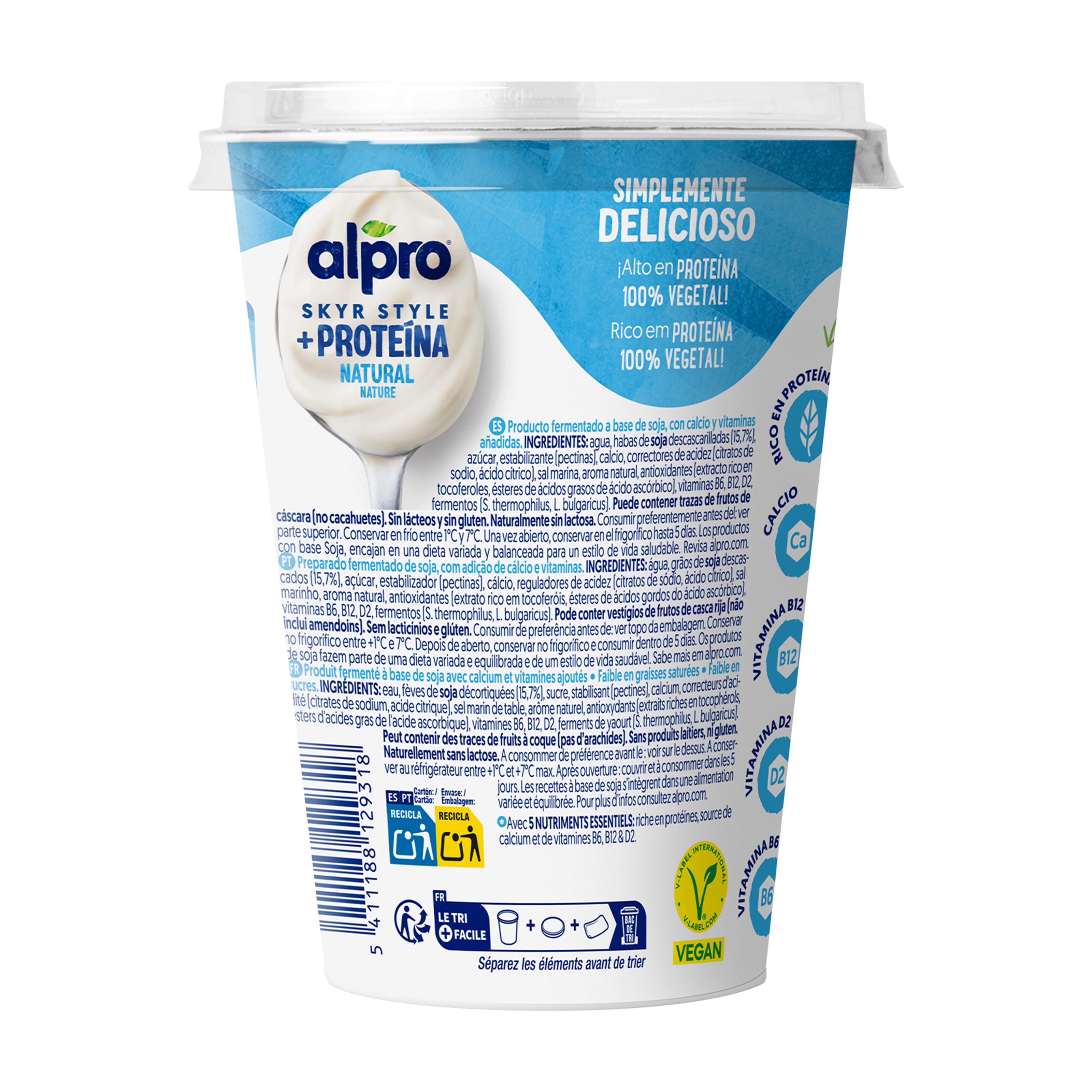 Skyr style natural Alpro 400g