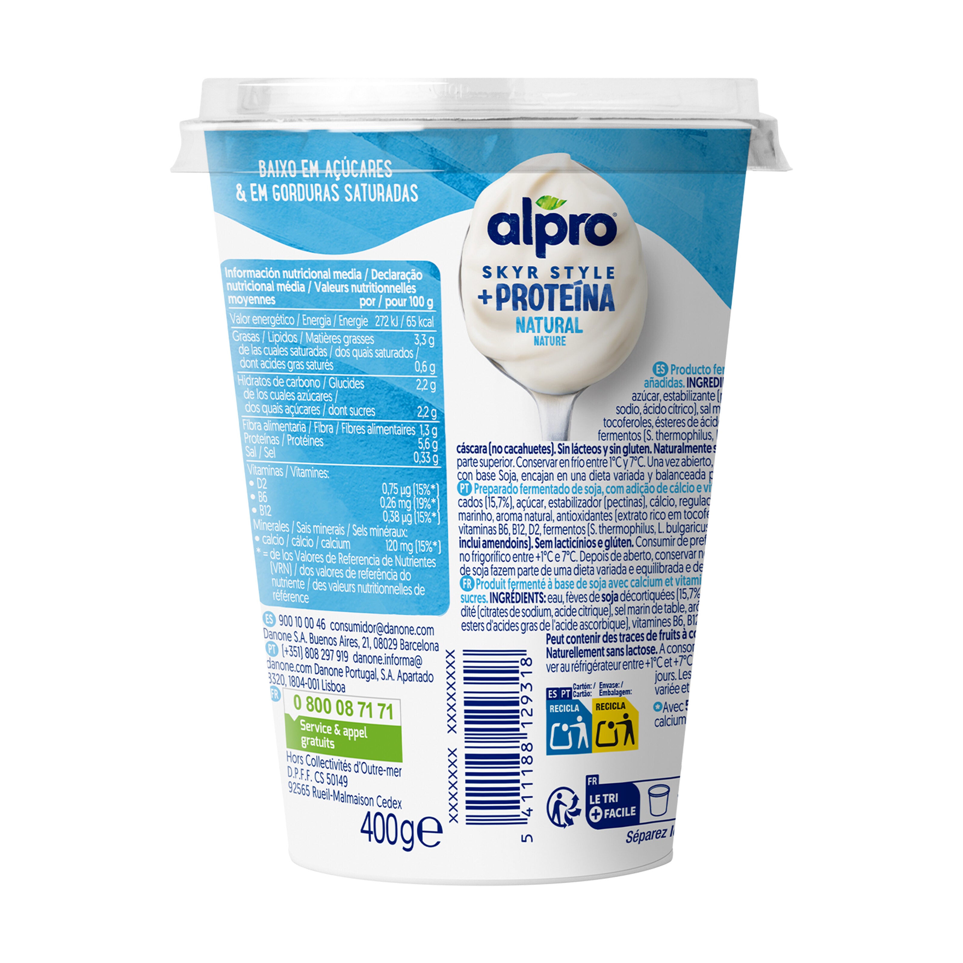 Skyr style natural Alpro 400g