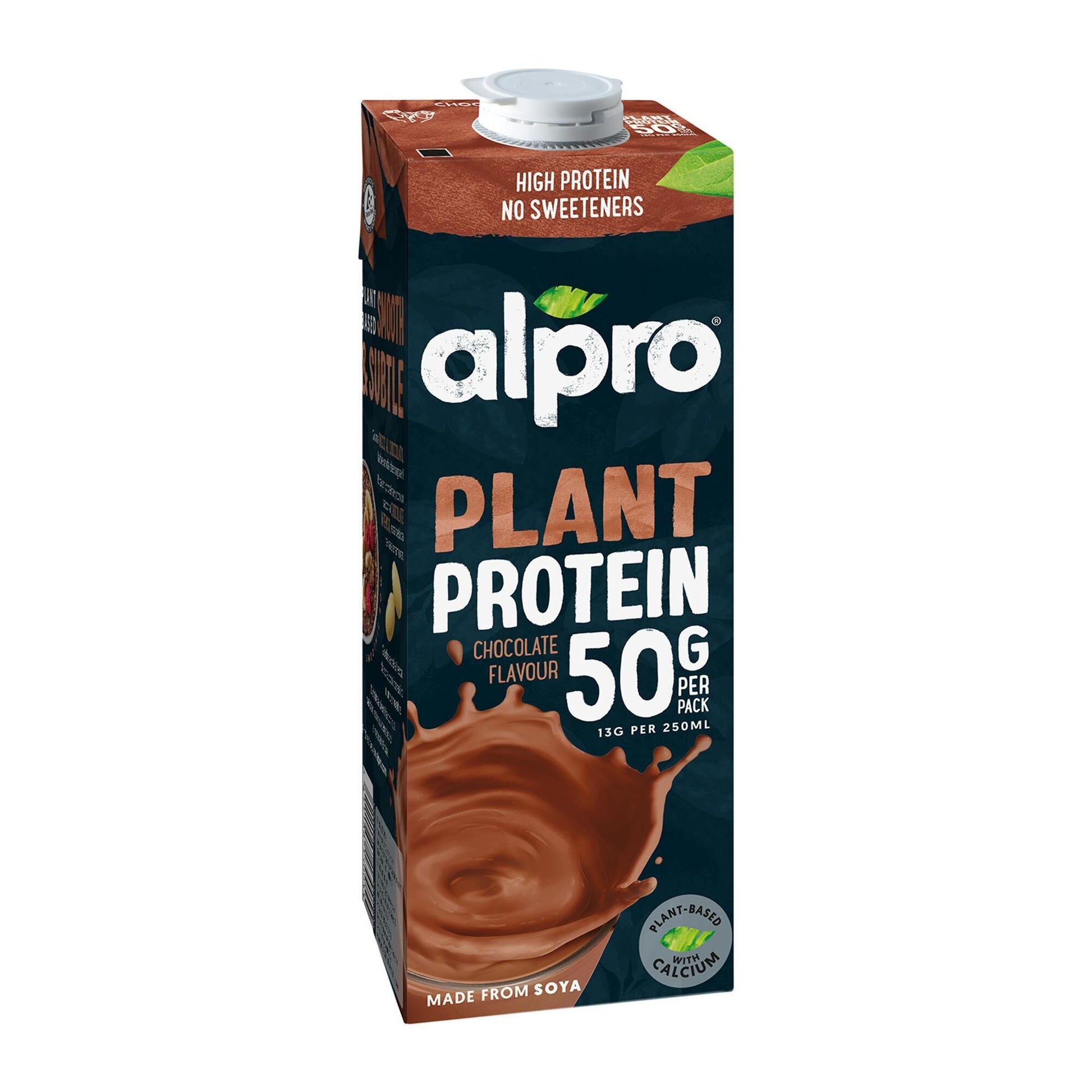 Bebida vegetal  de soja chocolate  proteinas Alpro 1l