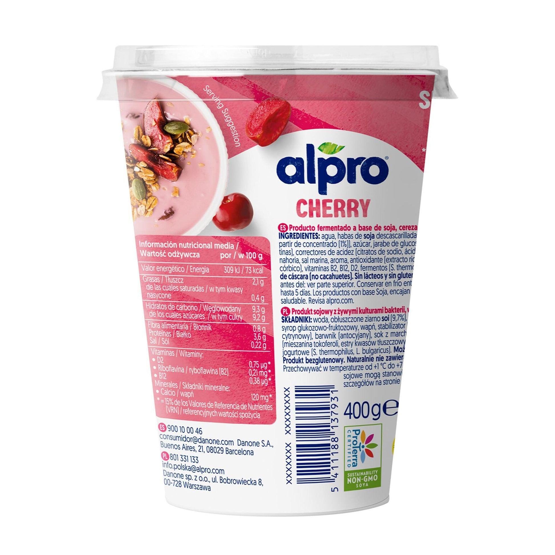 Postre vegetal cereza Alpro 400g