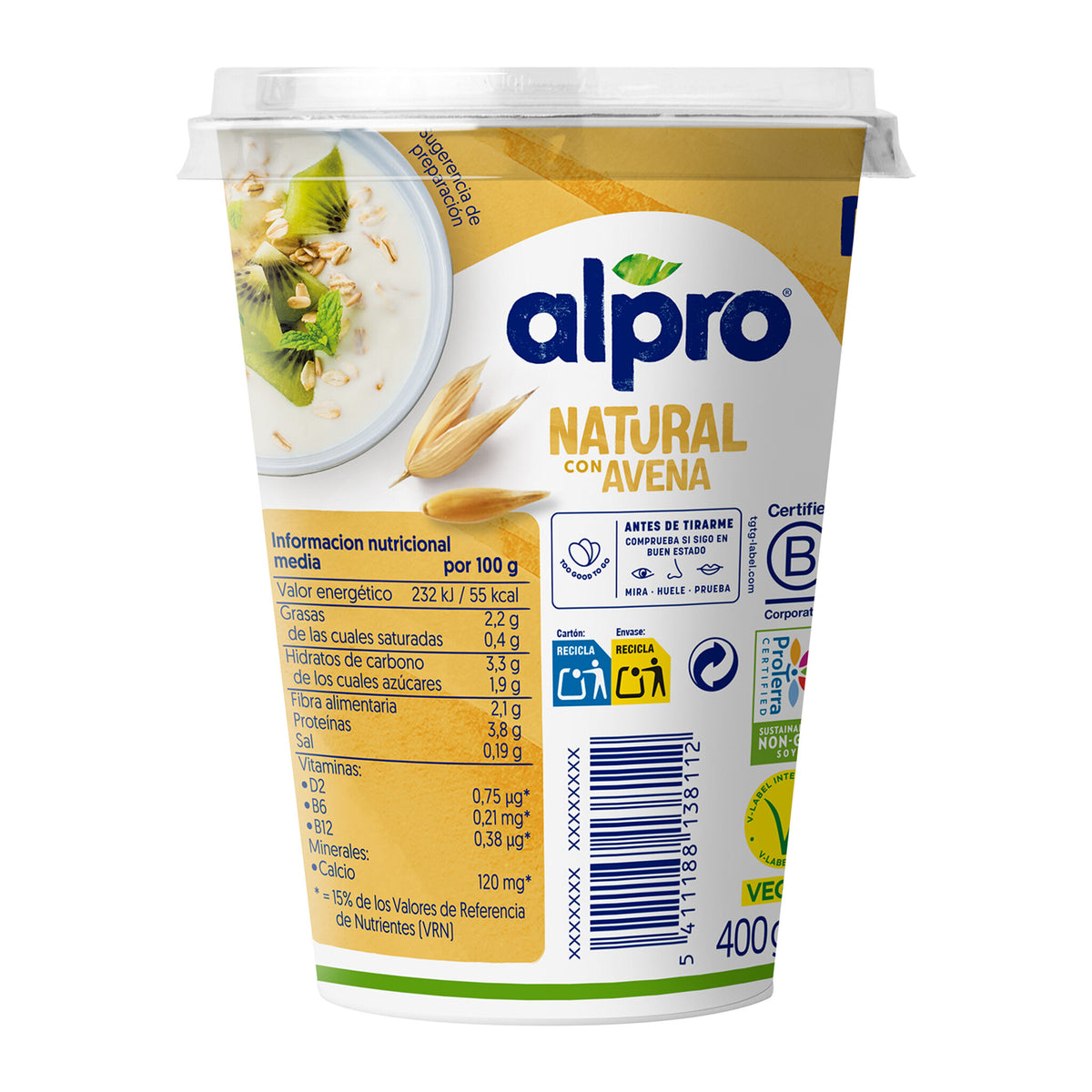 Postre vegetal soja avena Alpro 400g