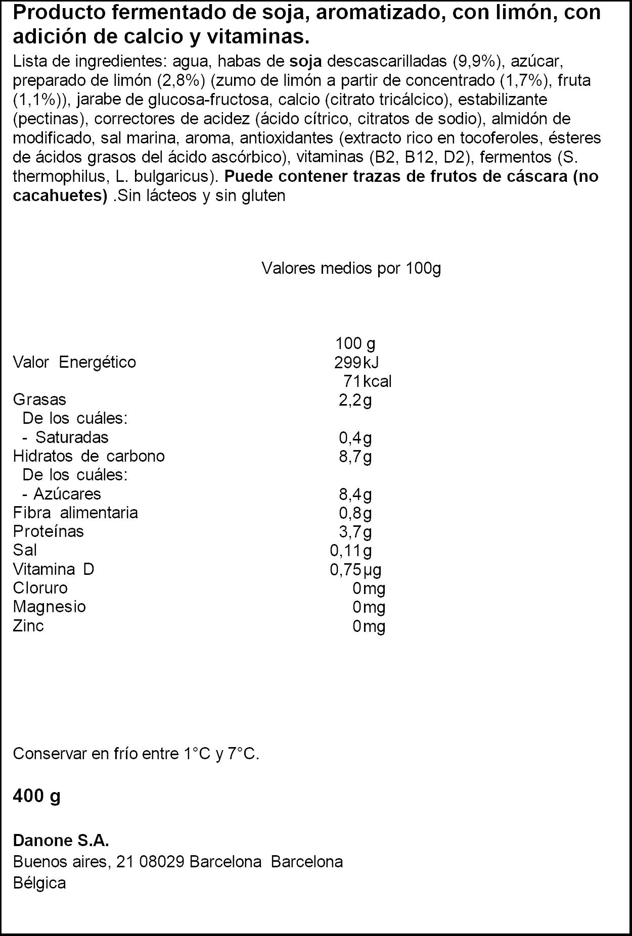 Postre vegetal lemon cheesecake Alpro 400g