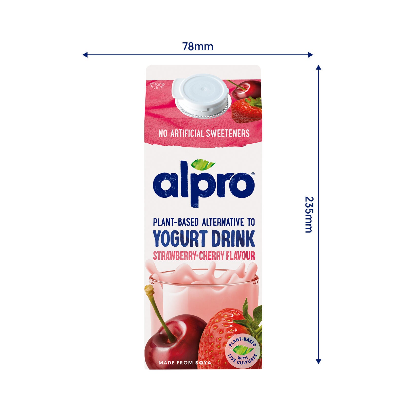 Bebida fresa/cereza drink Alpro 750ml