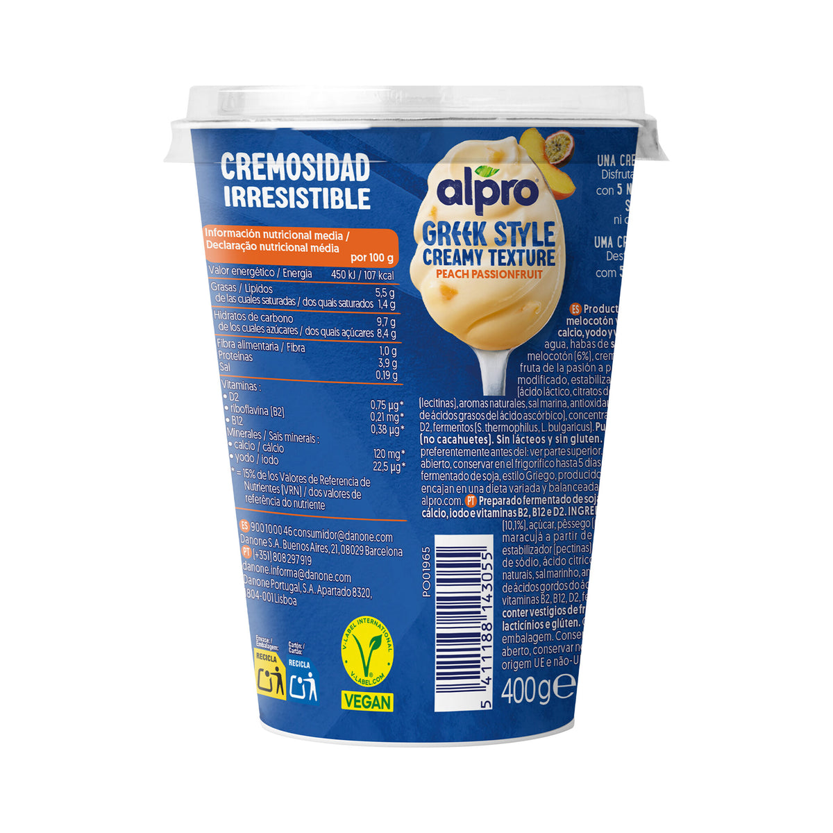 Yogur griego vegetal yellow fruits Alpro 400g