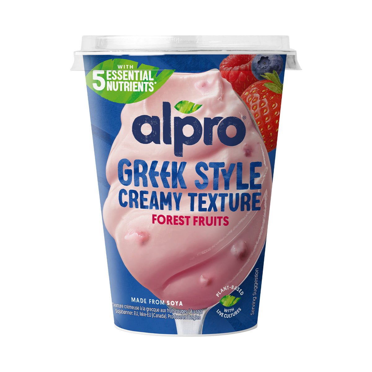 Yogur griego vegetal frutos rojos Alpro 400g
