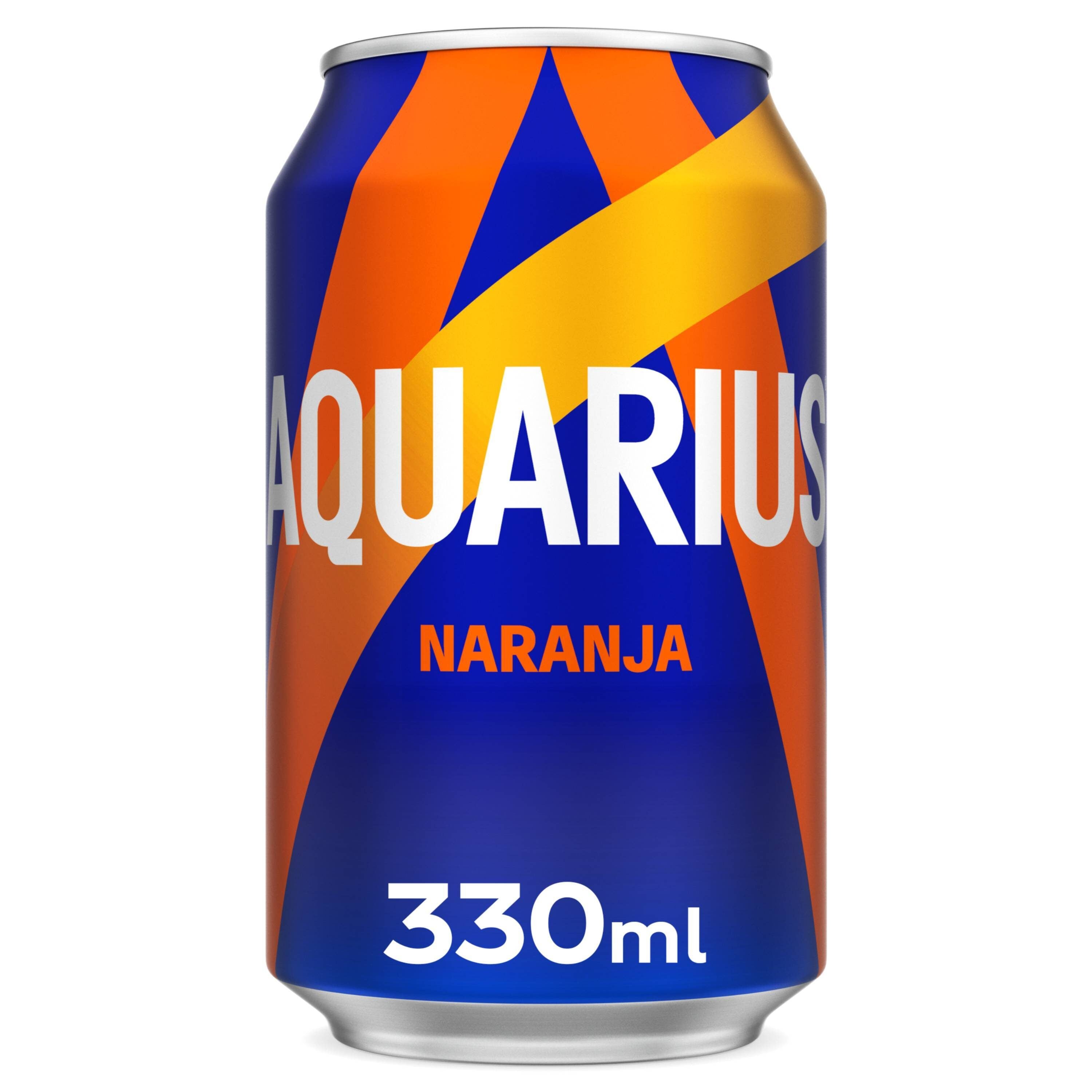 Bebida isotónica naranja lata Aquarius 330ml