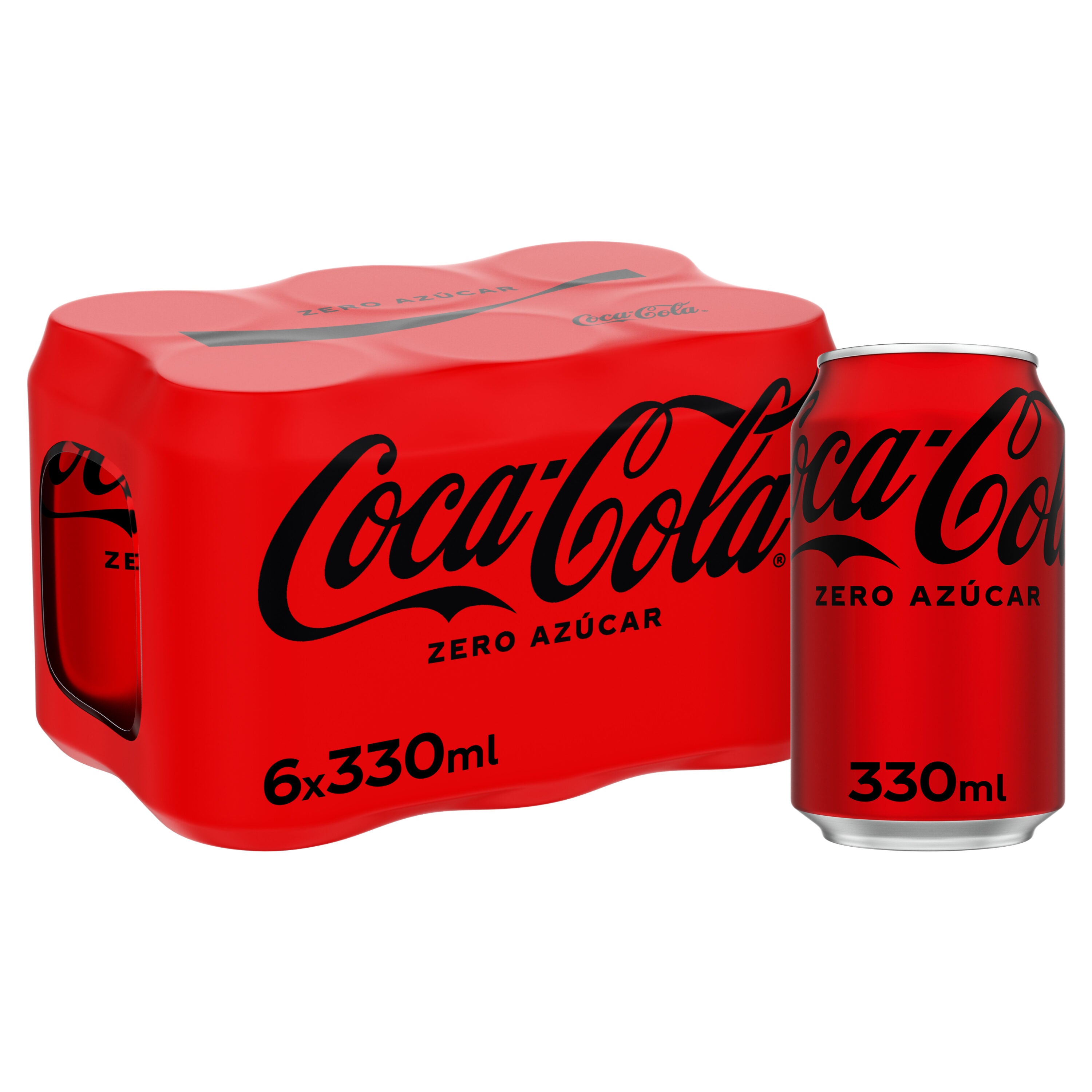 Refresco cola s/azúcar lata Coca cola zero p6 33cl/u