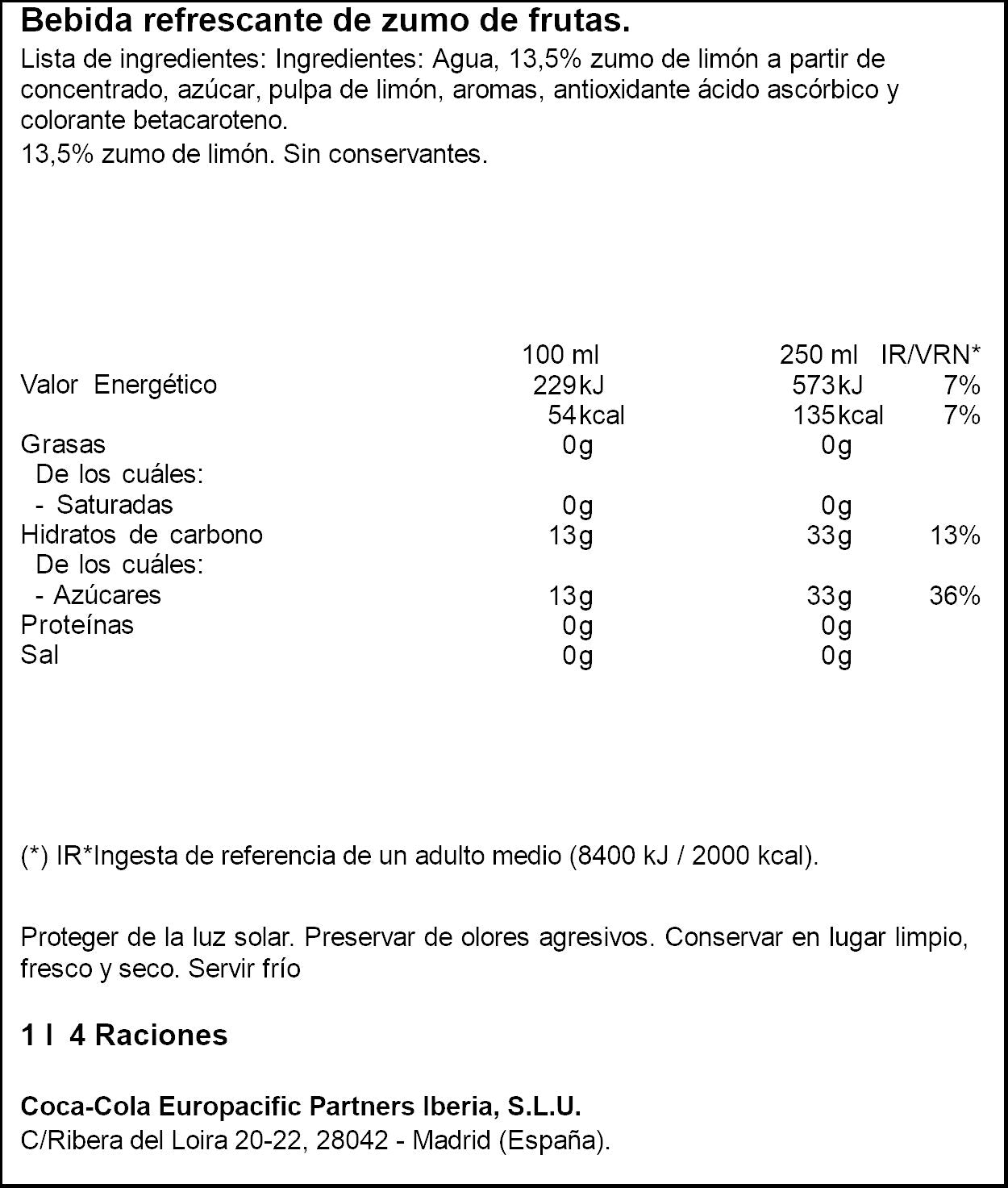 Limonada  Minute maid 1l