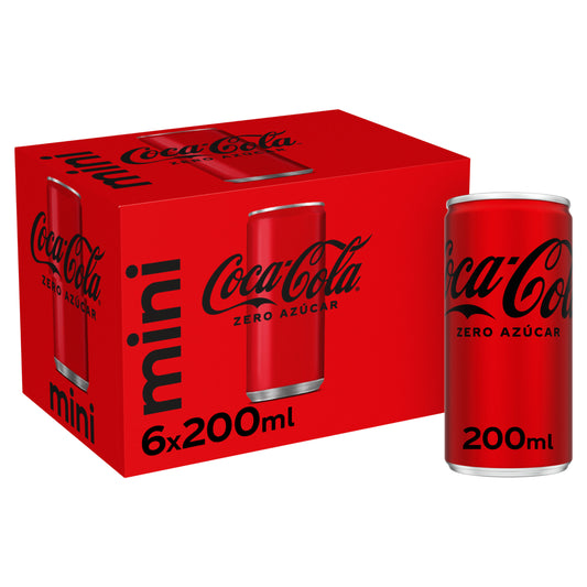 Refresco cola s/azúcar mini lata Coca cola zero p6 200ml/u La Despensa