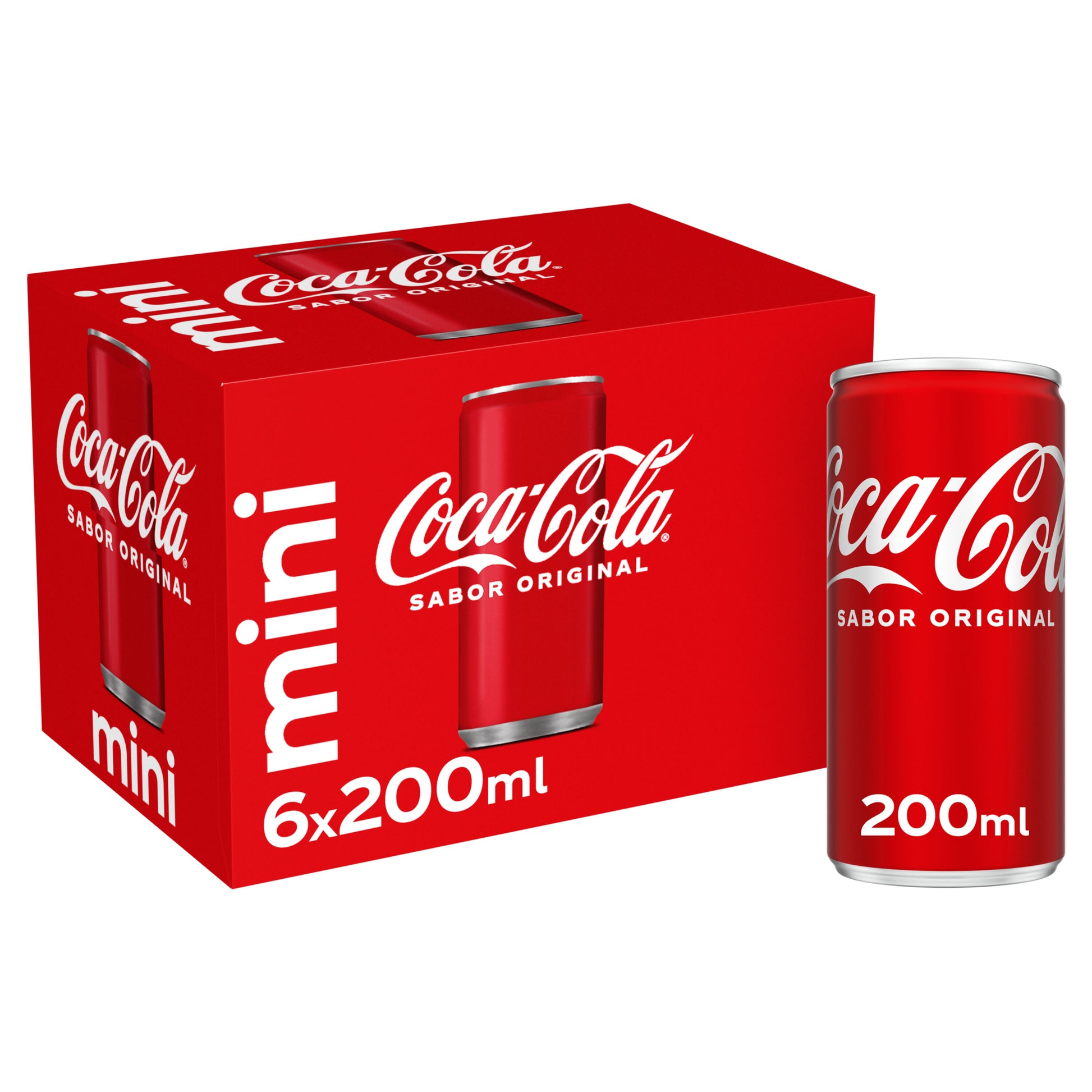 Refresco cola mini lata Coca cola p6 200ml/u
