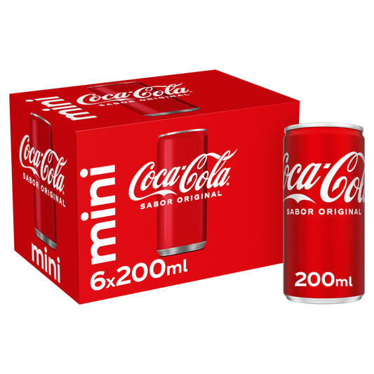 Refresco cola mini lata Coca cola p6 200ml/u La Despensa