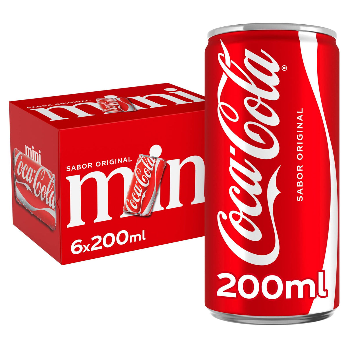 Refresco cola mini lata Coca cola p6 200ml/u