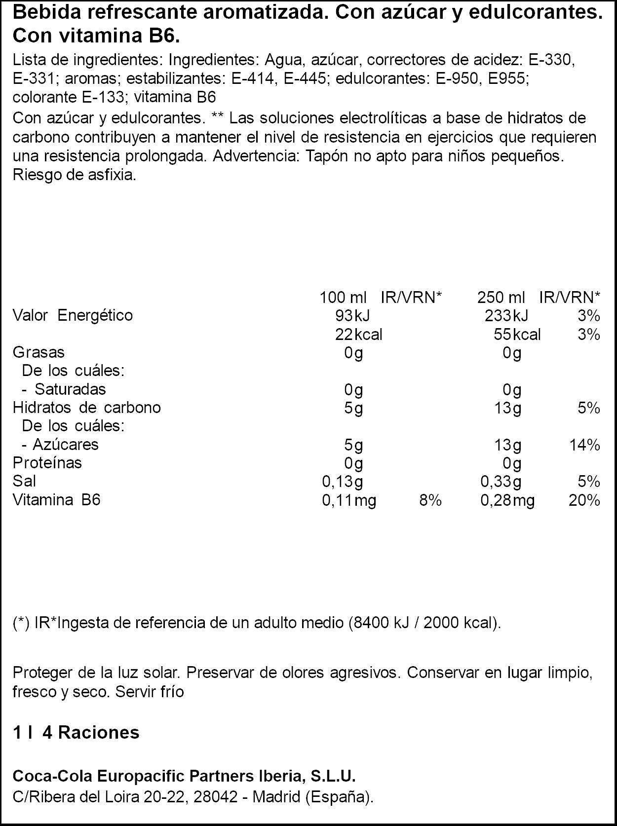 Bebida isotónica ice storm Powerade 1l