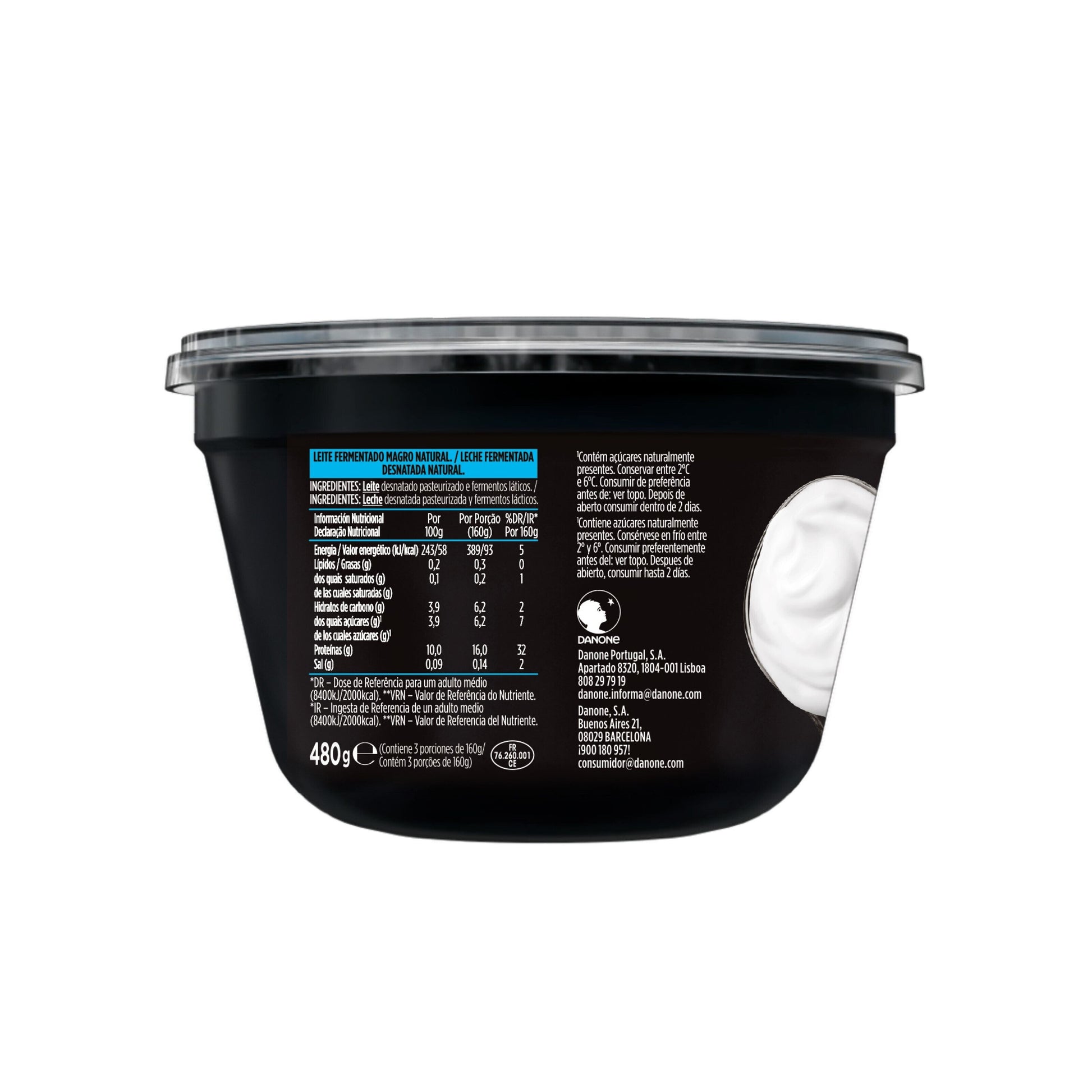 Yogur natural yopro Danone 480g