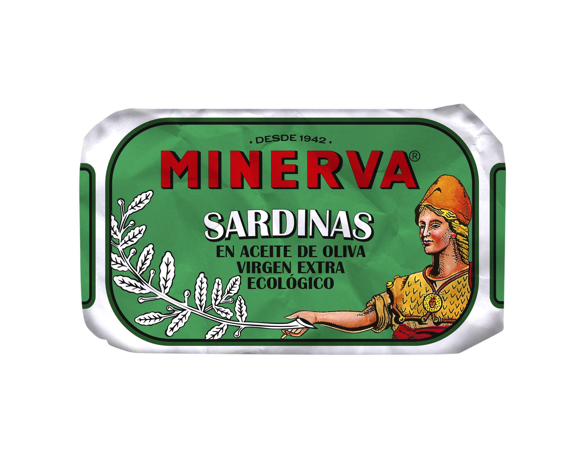Sardina aceite de oliva bio lata Minerva 80g escurr