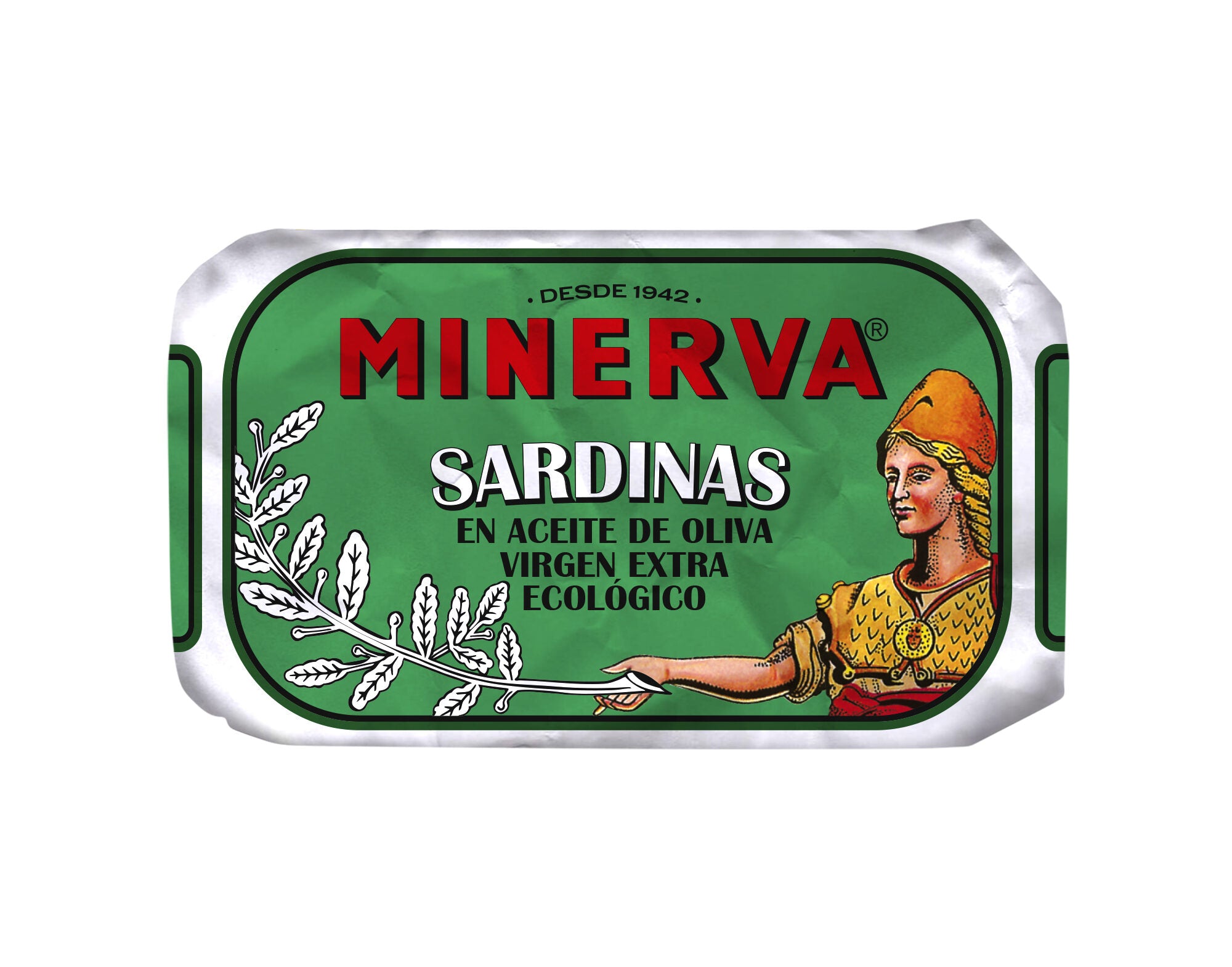 Sardina aceite de oliva bio lata Minerva 80g escurr