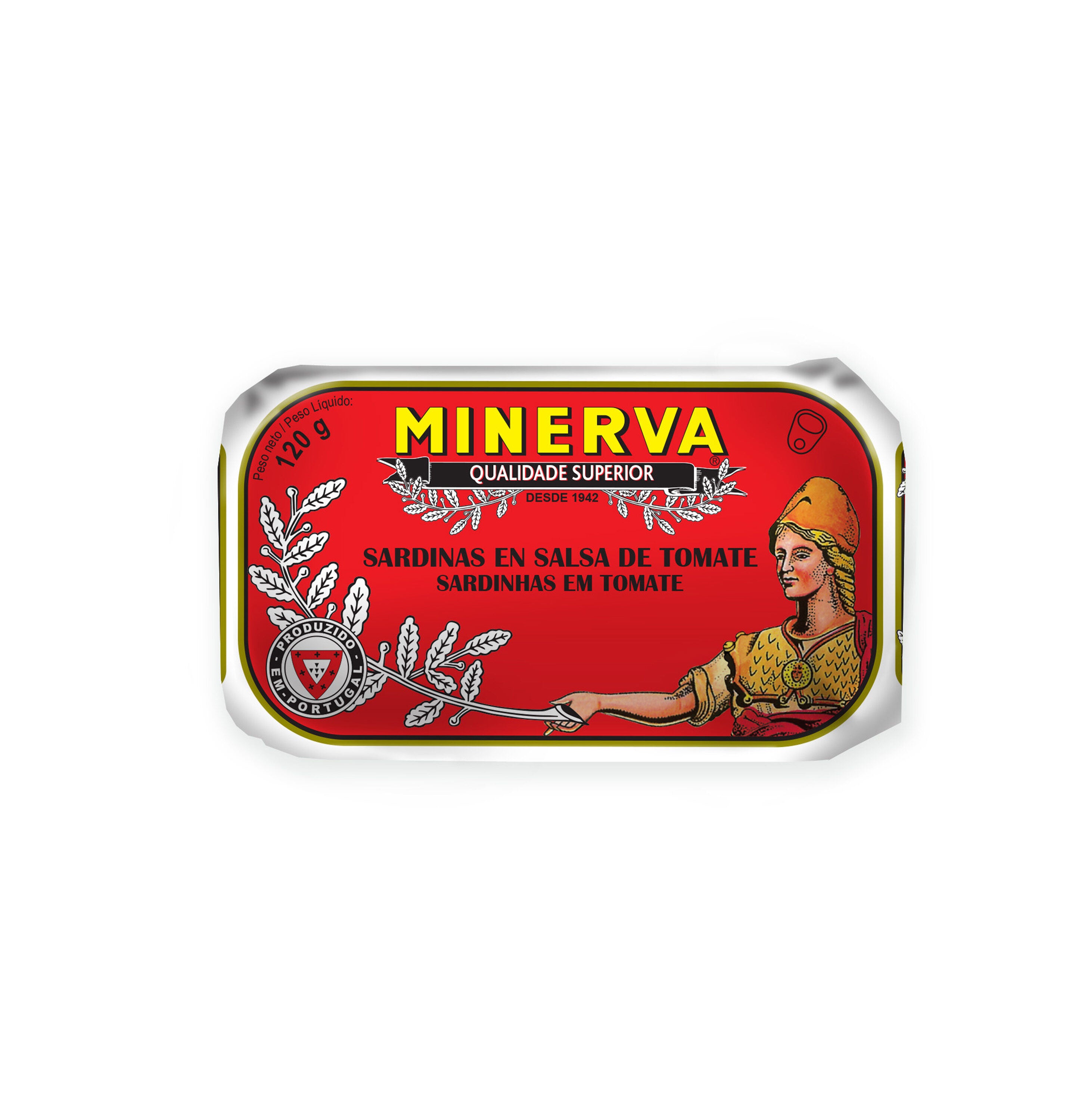 Sardina en tomate lata Minerva 85g escurr