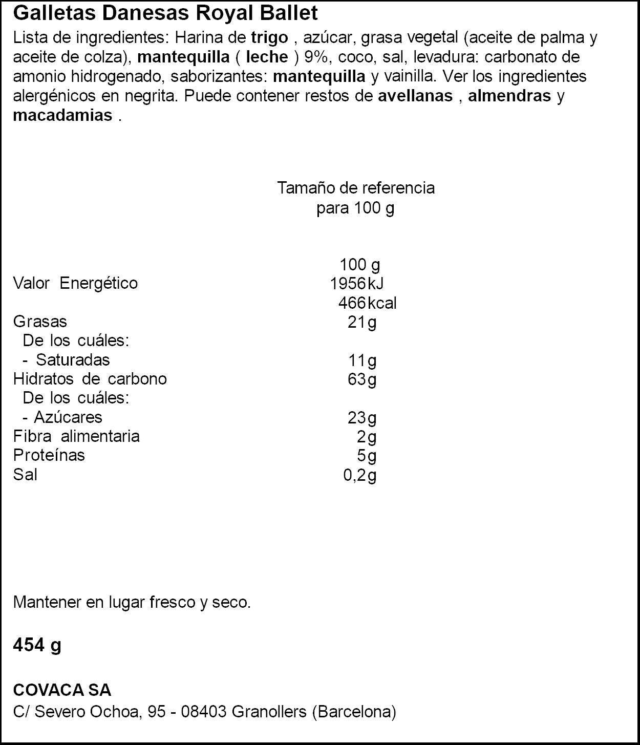 Galletas mantequilla Danesita 454g