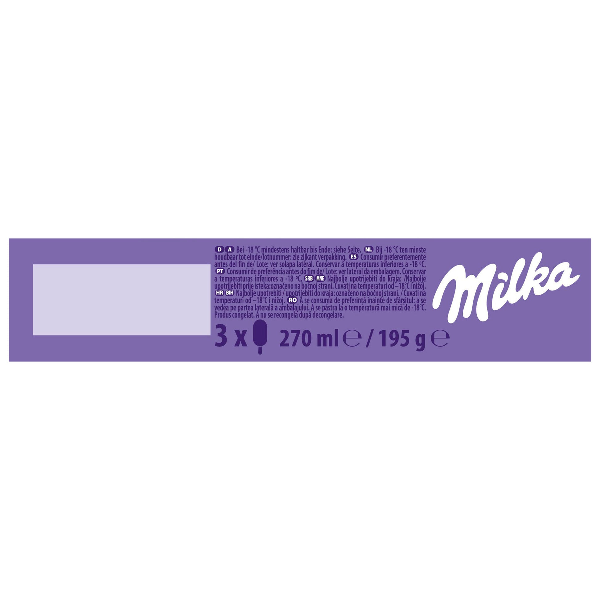 Bombon vainilla Milka p3 90ml/u