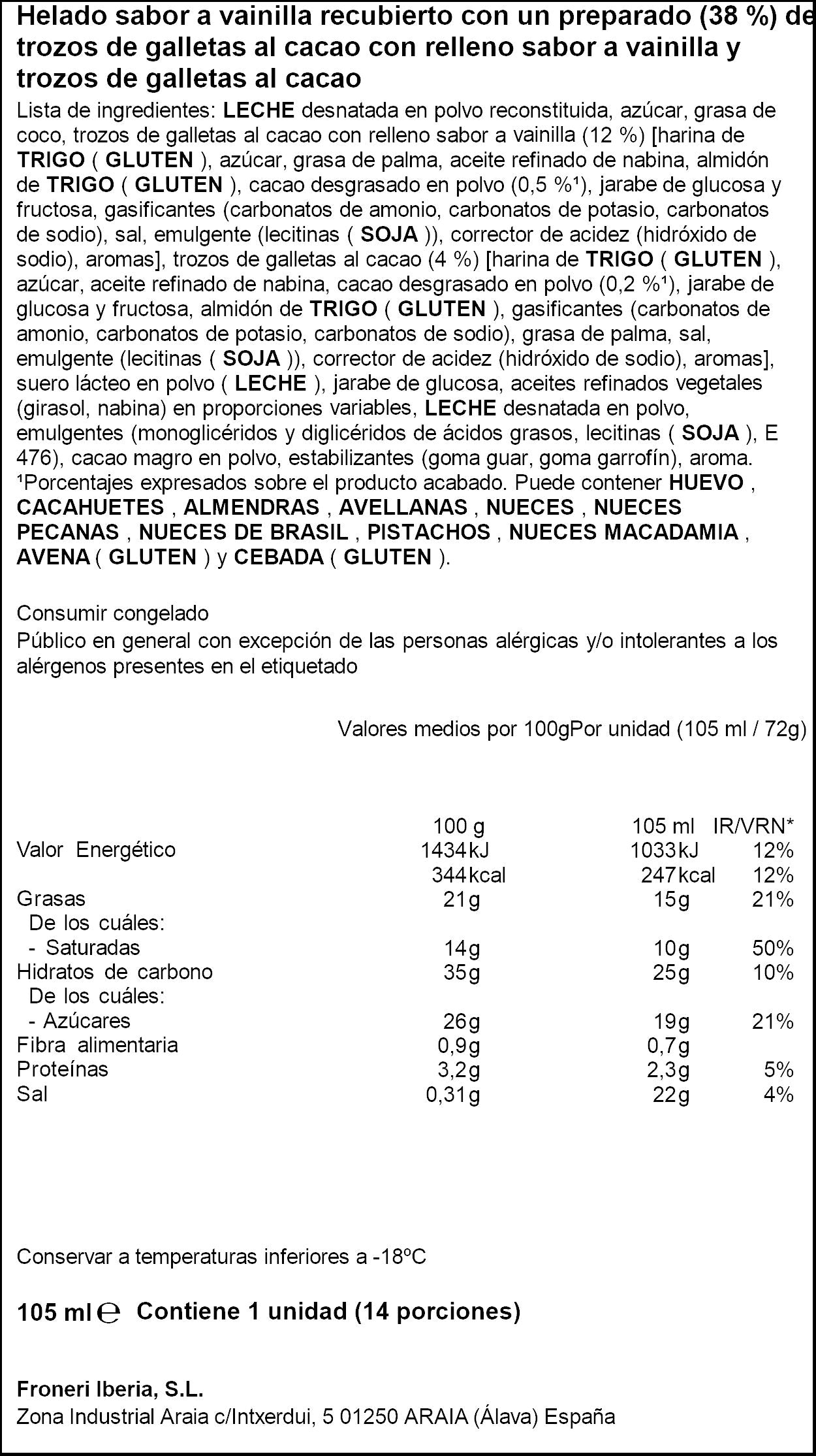 Bites mini Oreo 105ml
