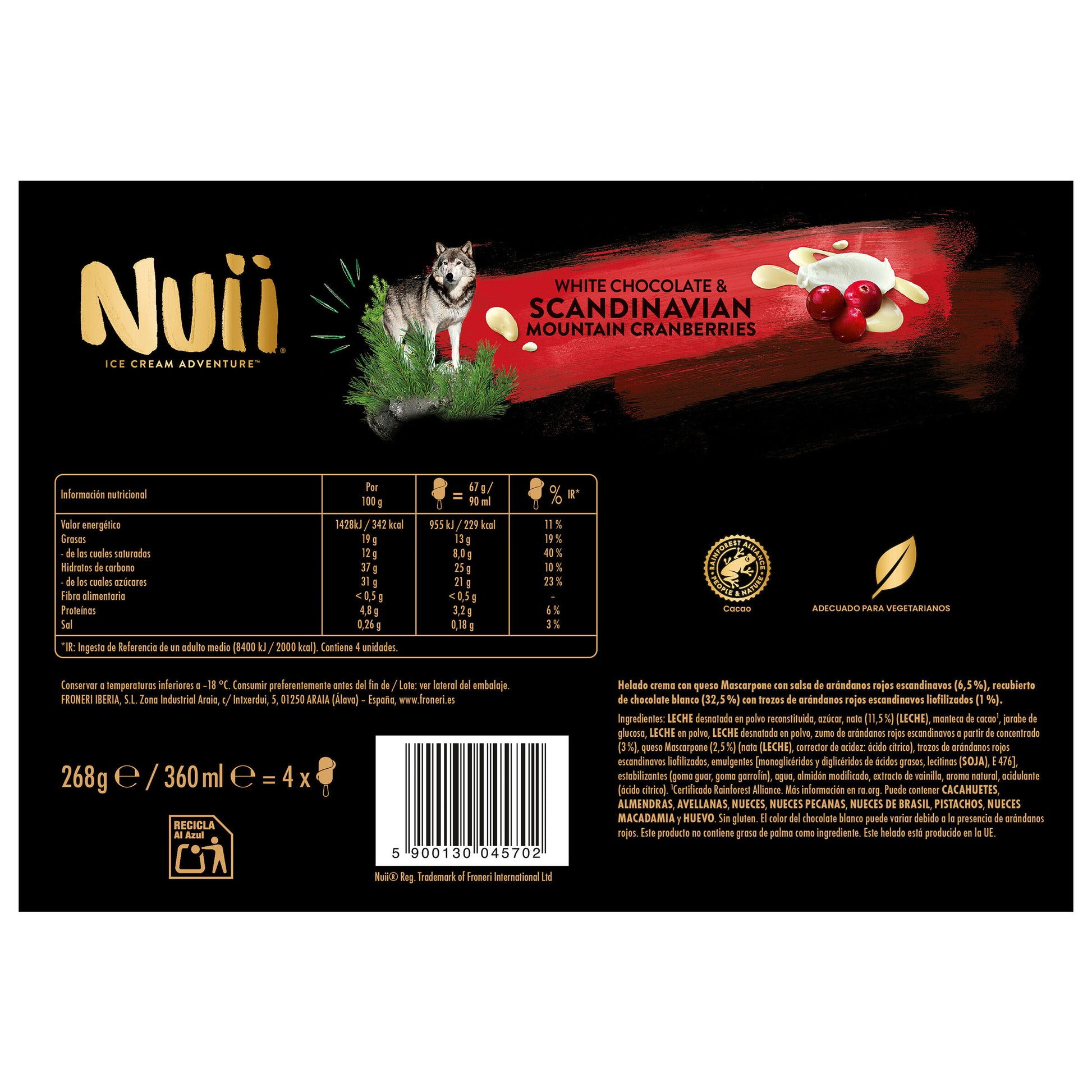 Bombon mascarpone arandanos rojos Nuii p3+1 90ml