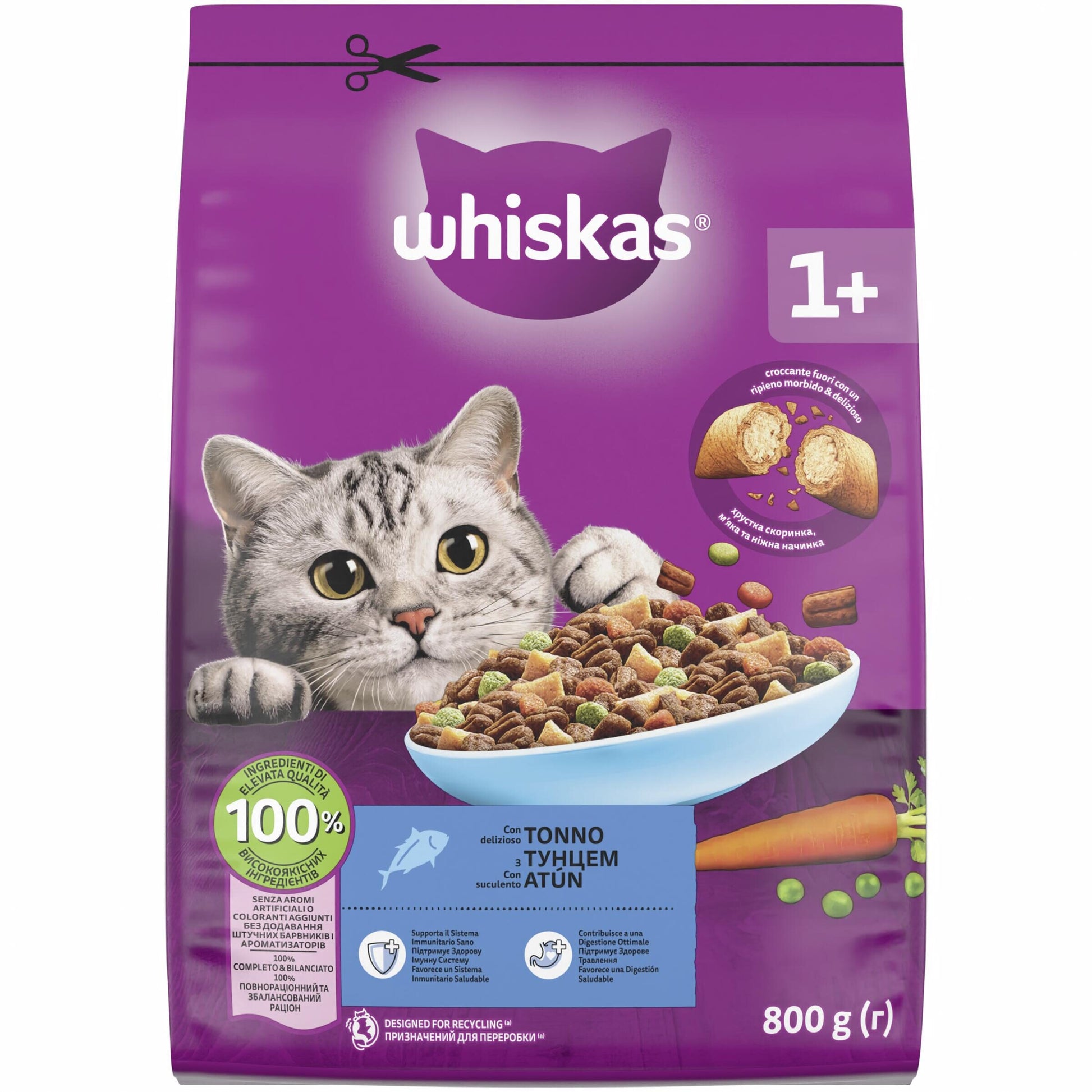 Comida seca gato pescado Whiskas 800g