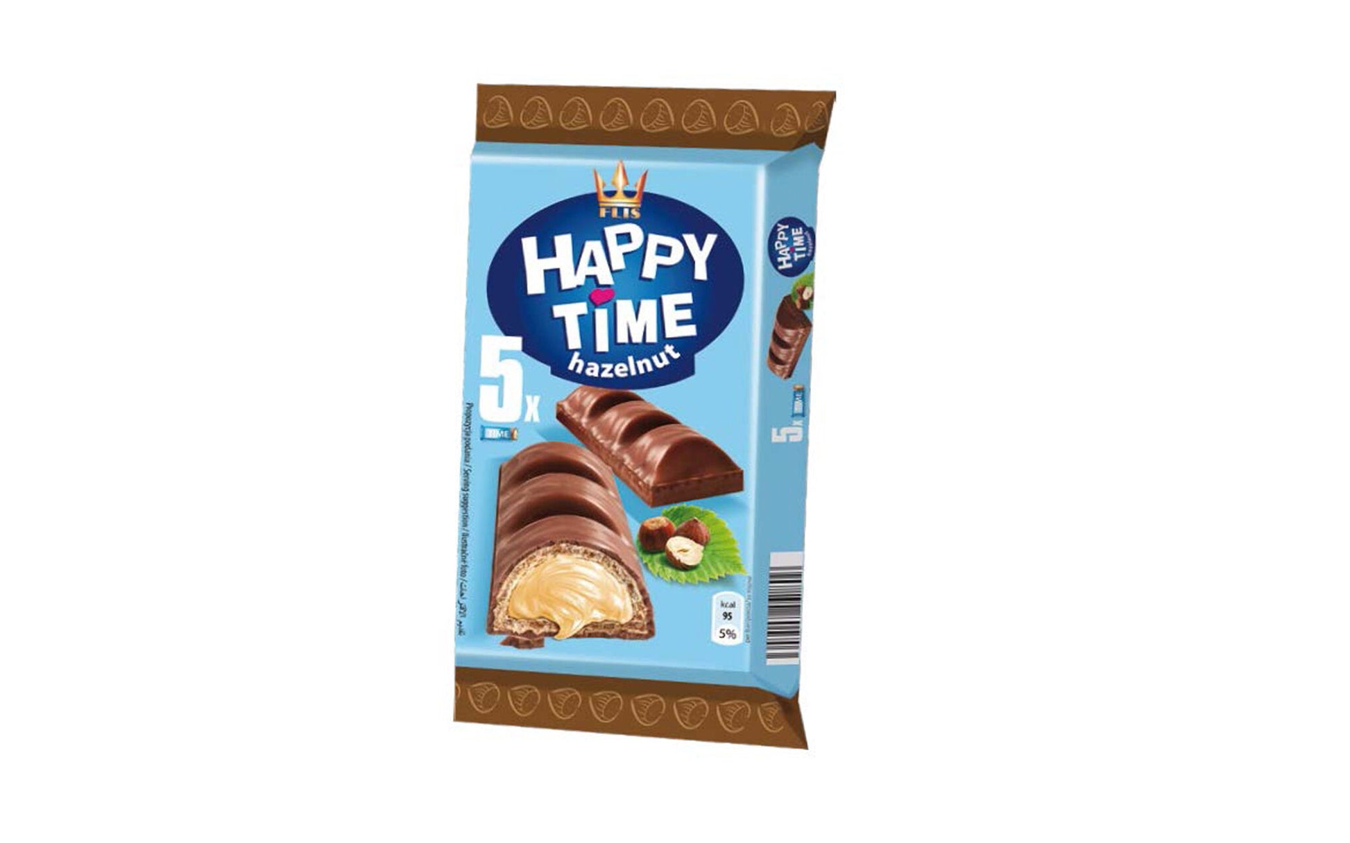 Barrita chocolate rellena avellana c/leche Happy time p5 17g/u