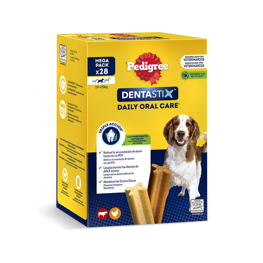 Higiene oral perro dentastix mediano pedigree 28u 720g La Despensa