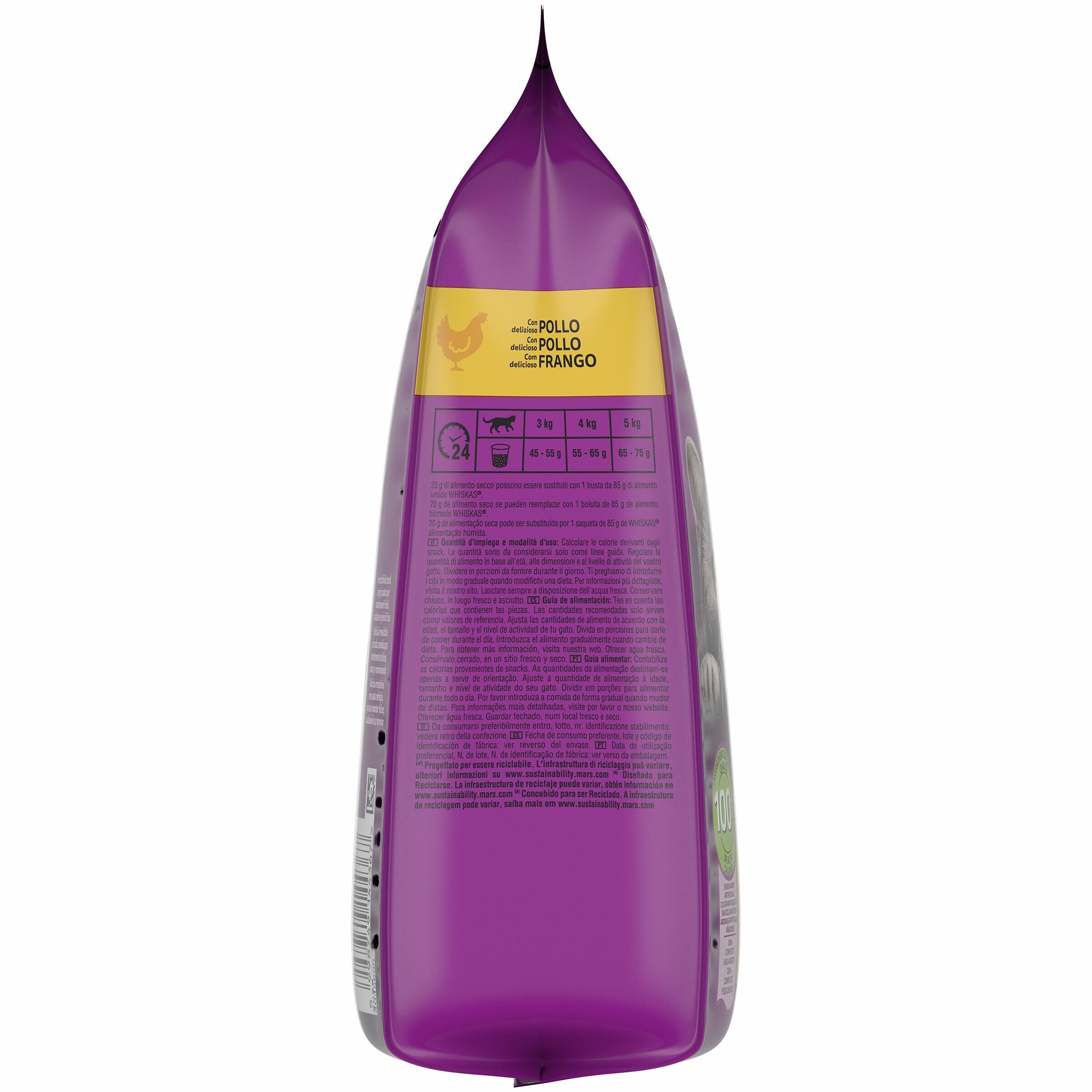 Comida seca gato pollo Whiskas 800g