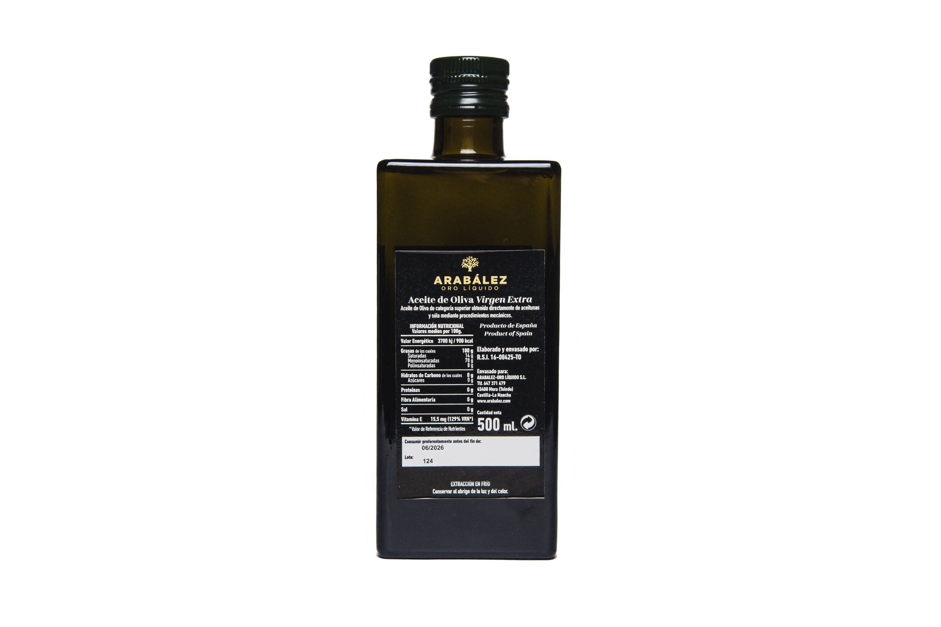 Aceite oliva virgen extra arbequina Arabalez 500ml
