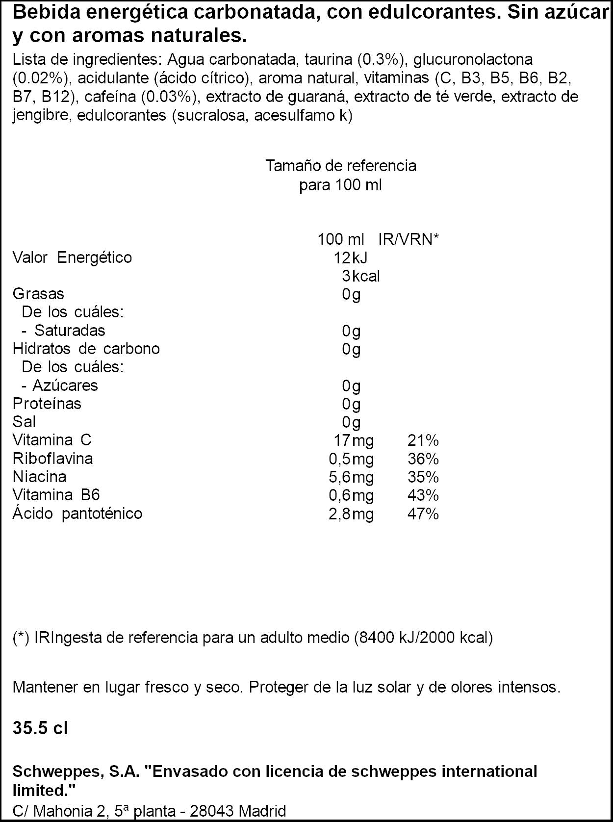 Bebida energética mango/limón lata Celsius 335ml