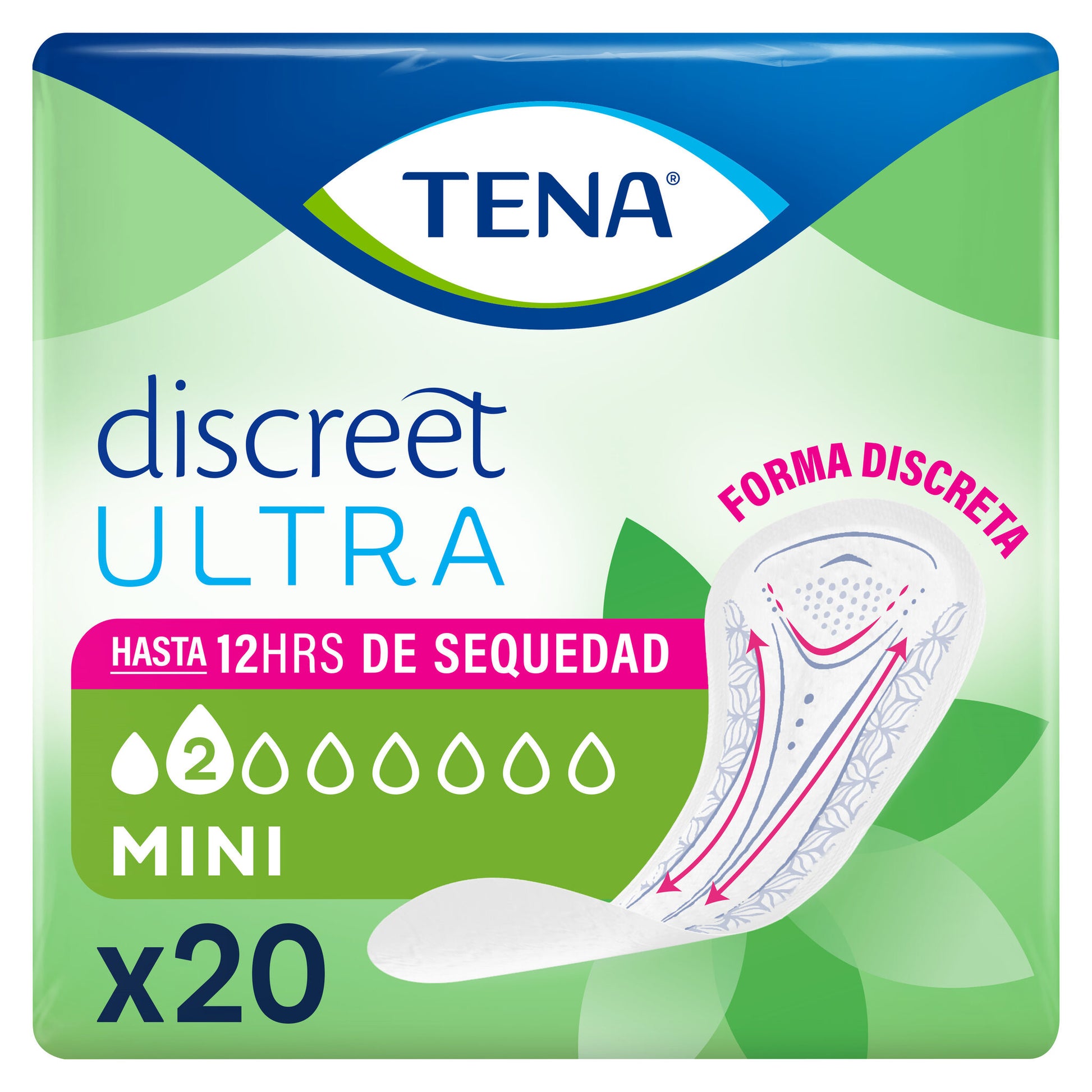 Compresa discreet mini ultra Tena  20u