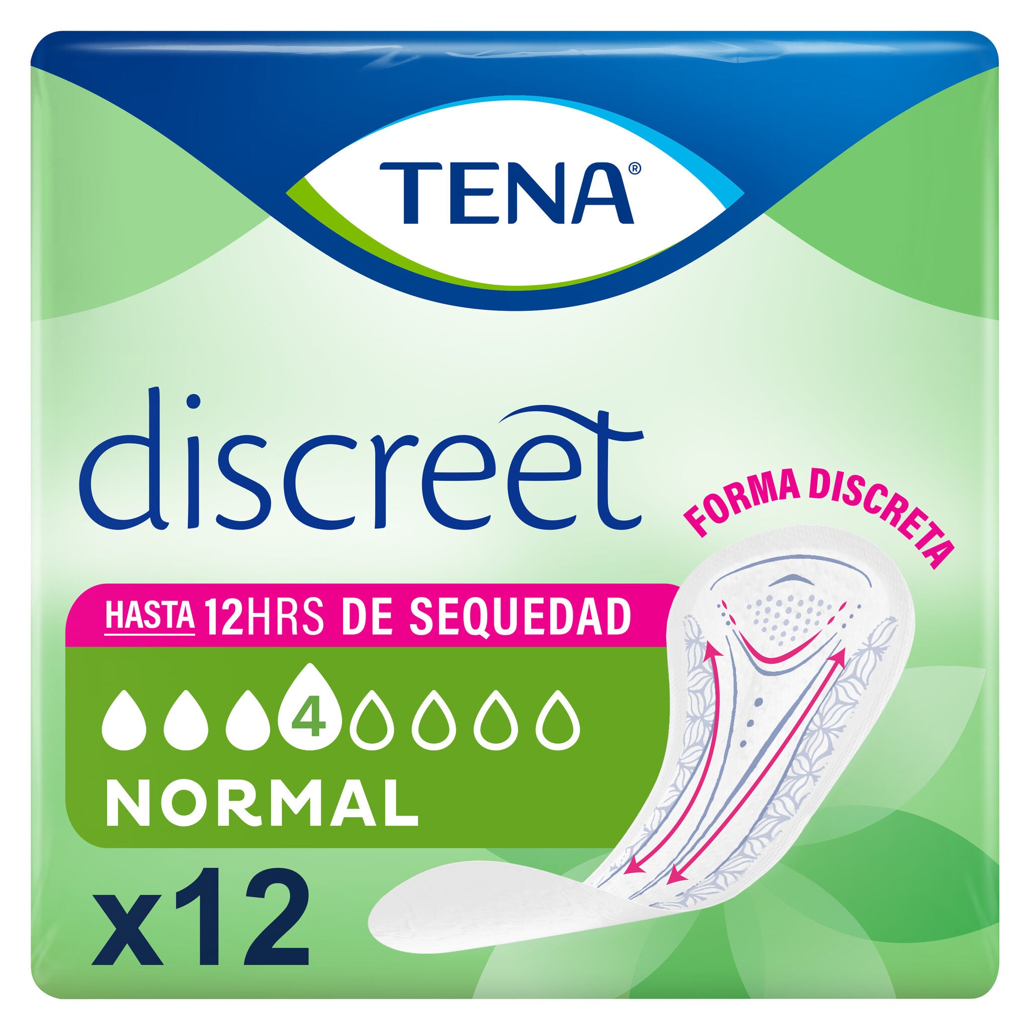 Compresa discreet normal Tena 12u
