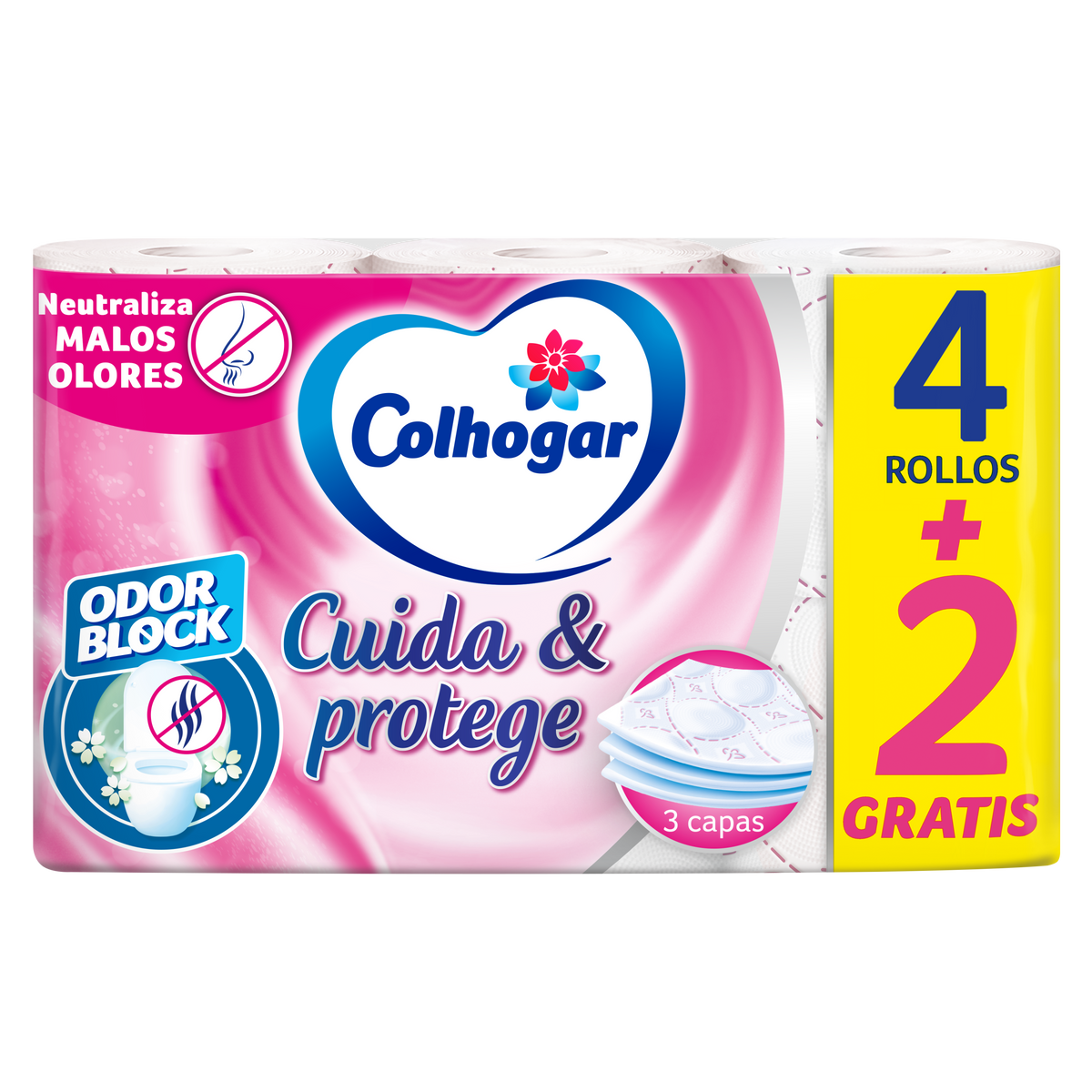 Papel higienico odor block Colhogar 4+2