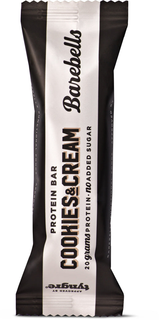 BARRITA PROTEINA COOKIES & CREAM S/AZ BAREBELLS 55G La Despensa