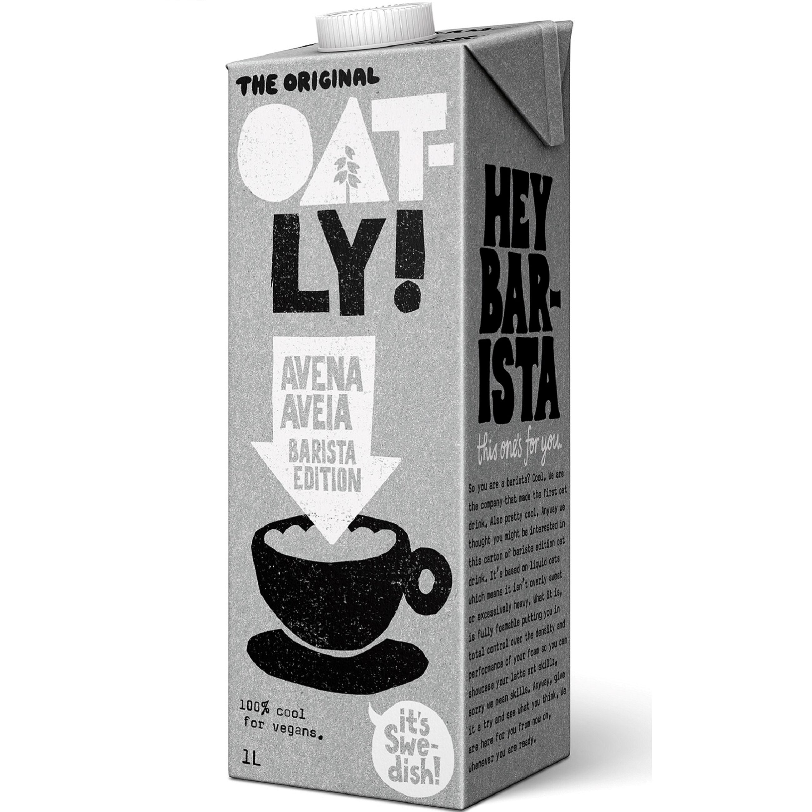 Bebida vegetal barista avena Oatly 1l