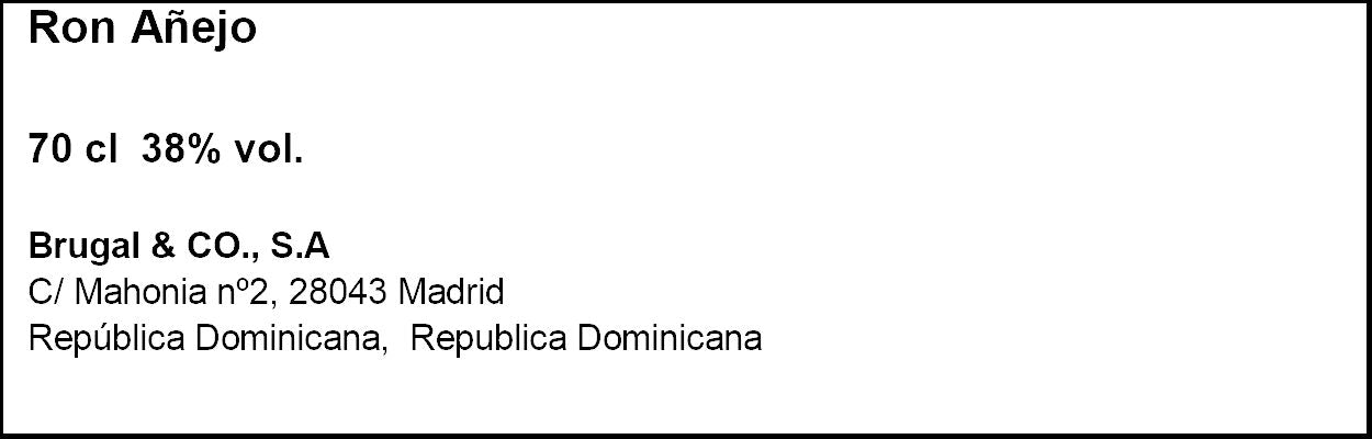 Ron añejo Brugal 700ml