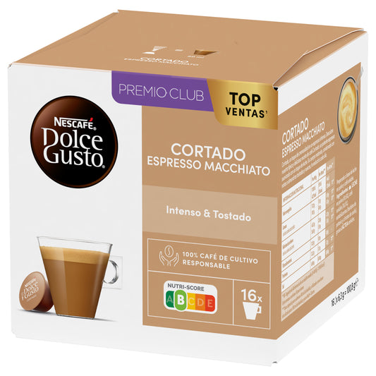 Café cápsula cortado espres macchiato Dolce gusto p16 101g La Despensa