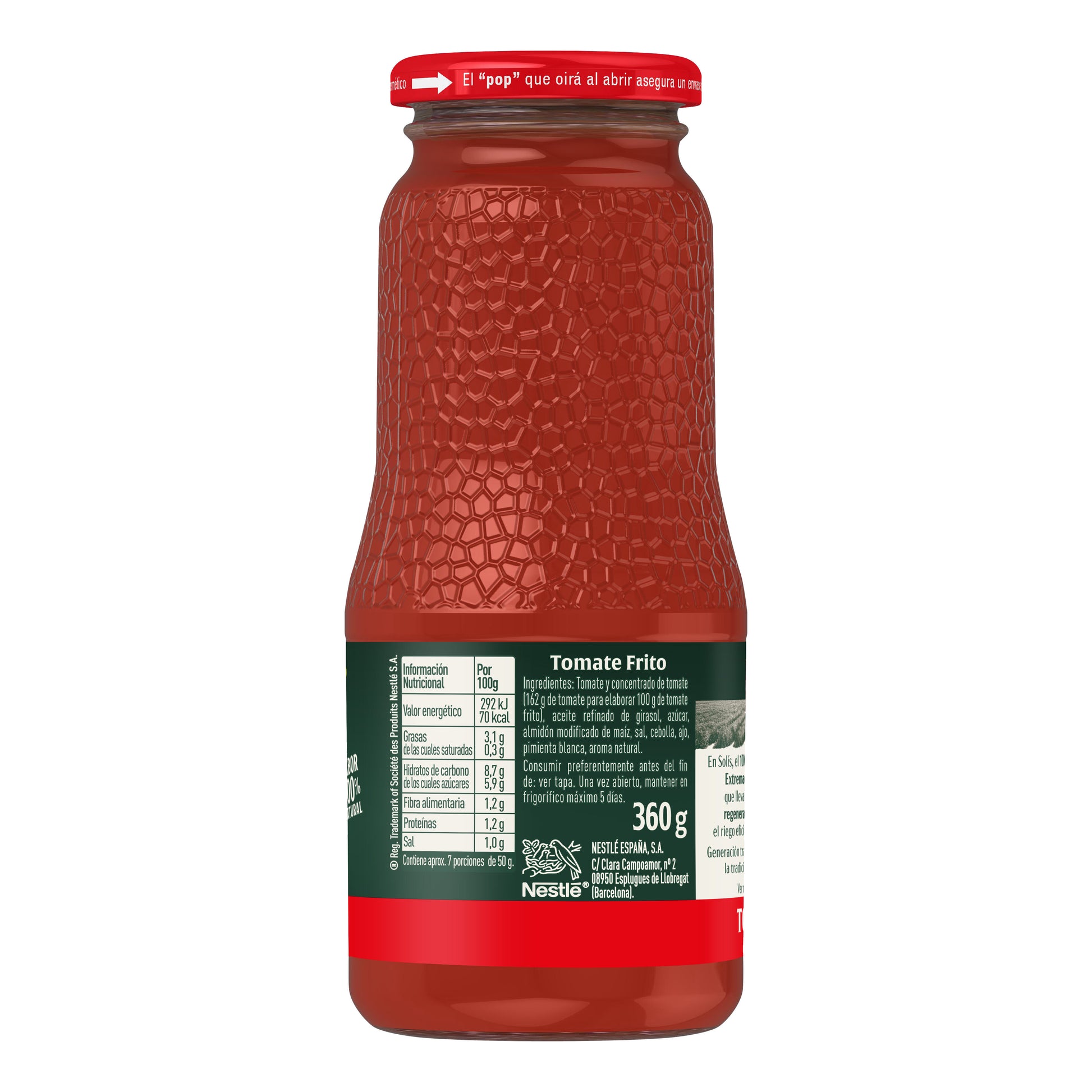 Tomate frito cristal solís 360g