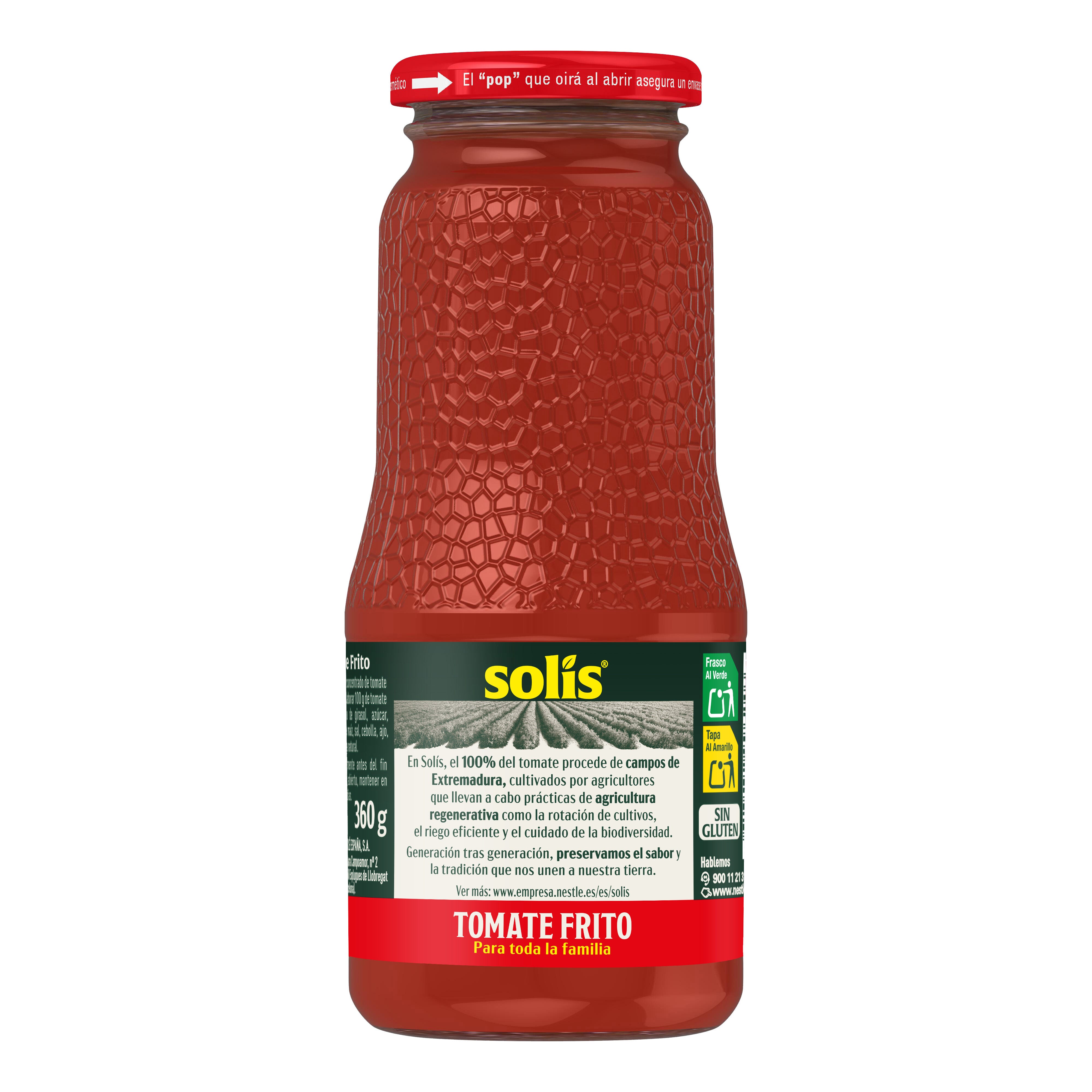 Tomate frito cristal solís 360g