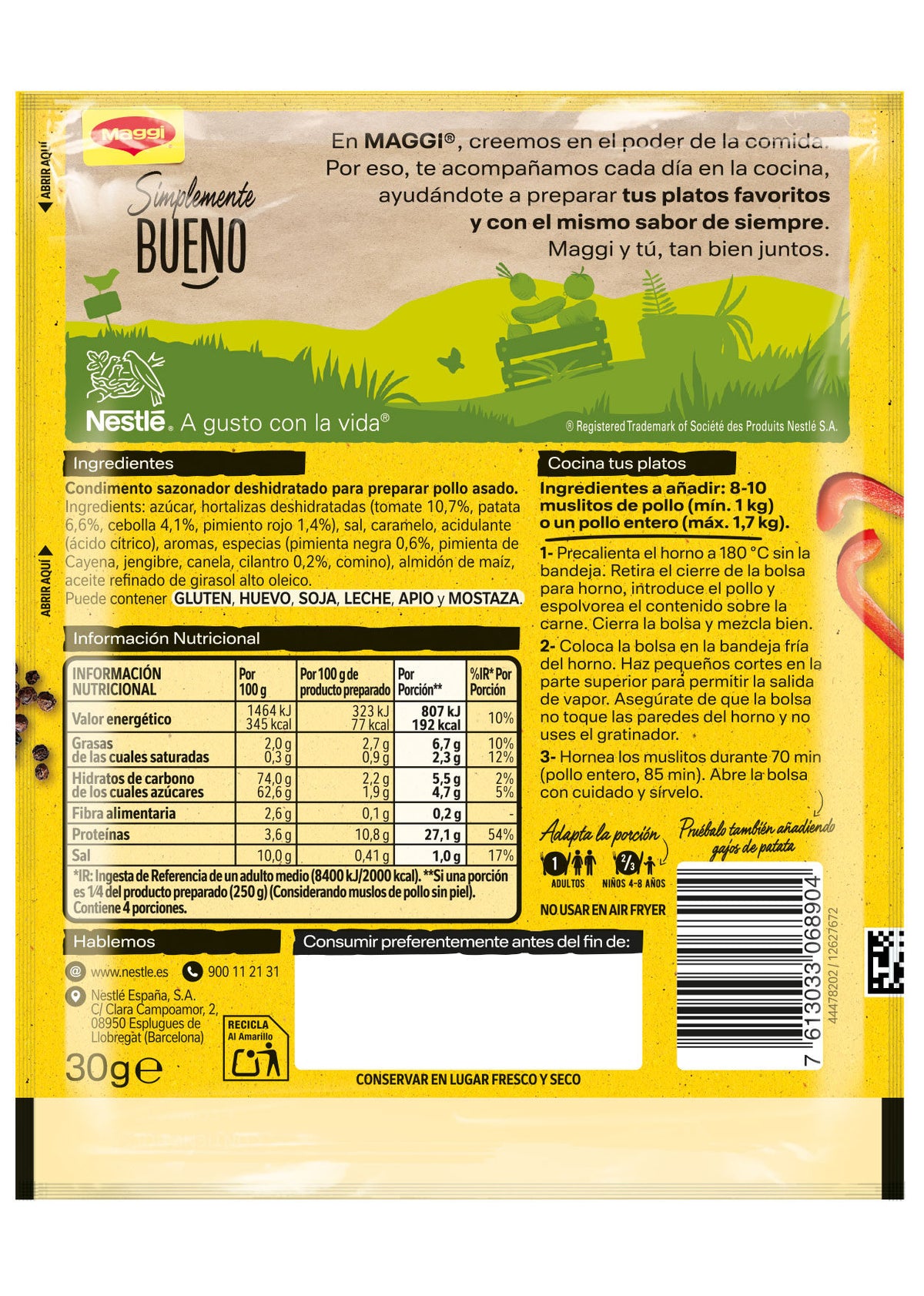 Sazonador horno barbacoa Maggi 30g